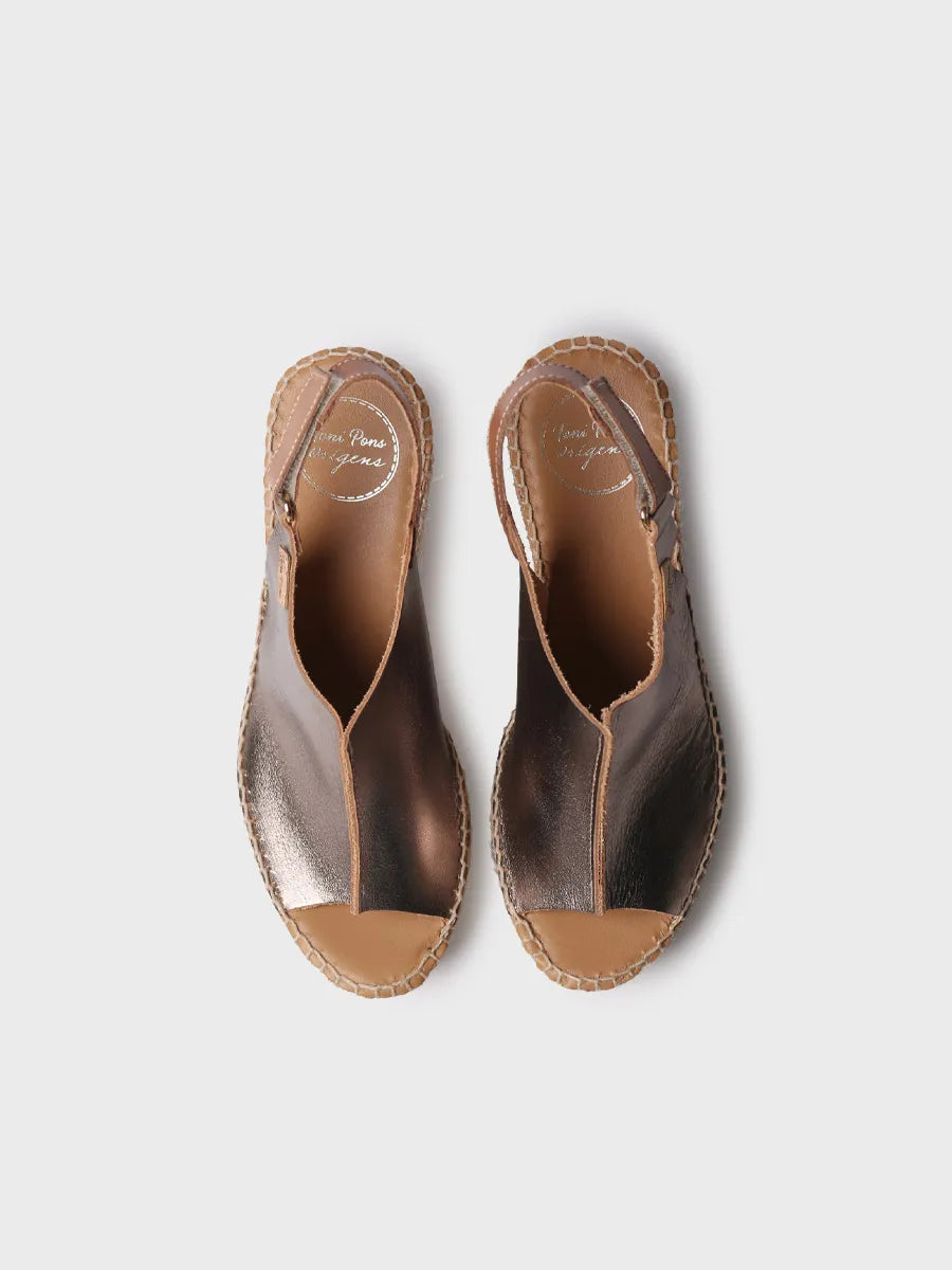 Toni Pons Lugano-P espadrille compensée cuir 8 cm