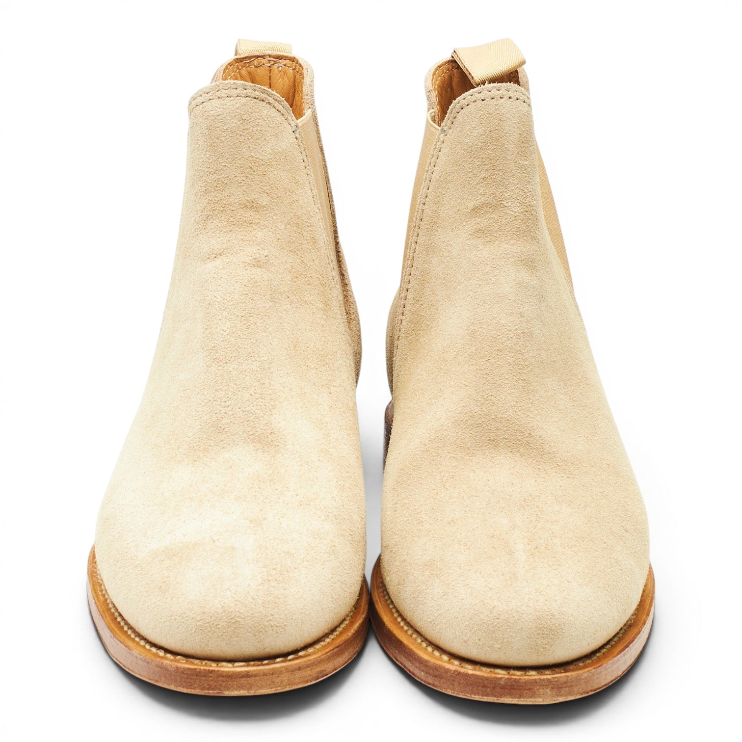 Viberg Chelsea bottine suède beige 6,5 semelle cuir