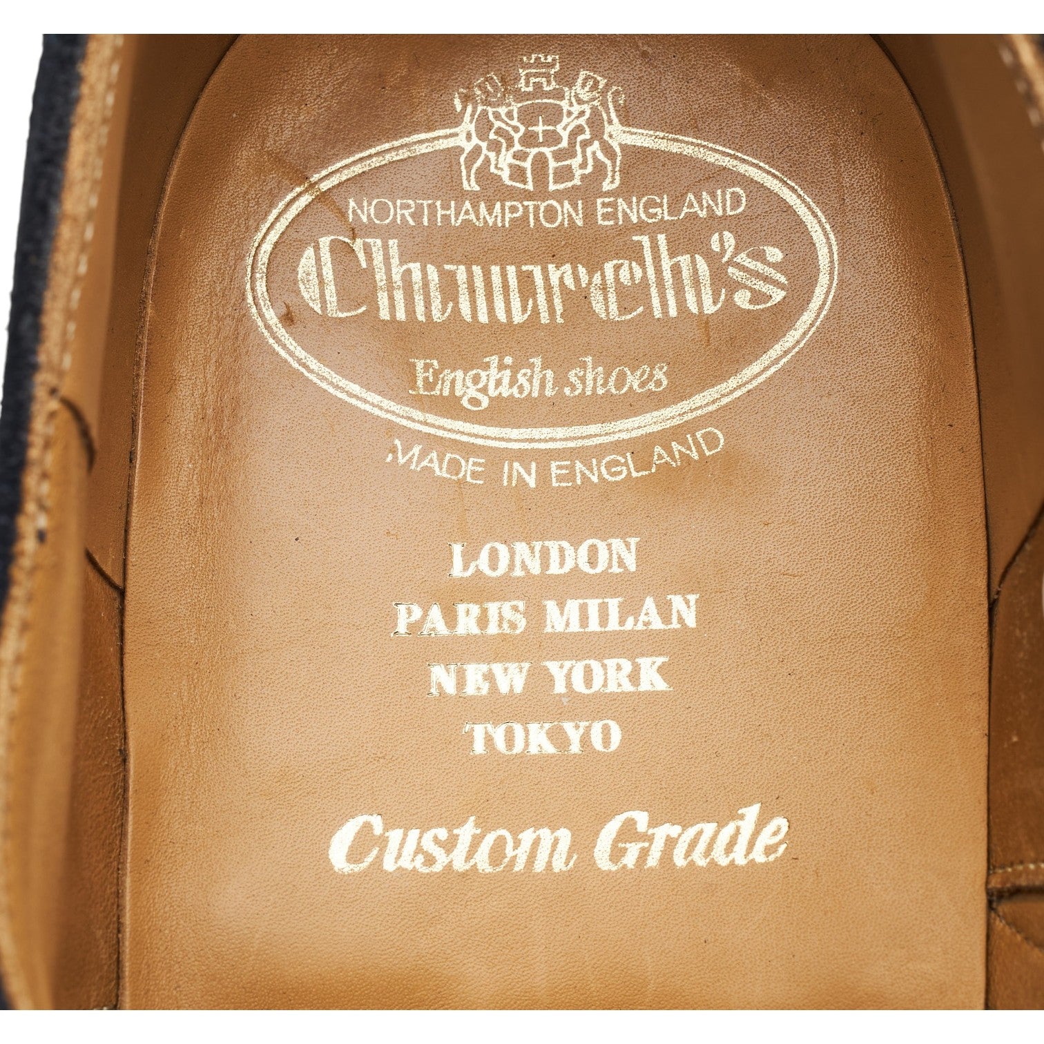 Church's Berlin richelieu daim bleu marine 9,5 UK brogue