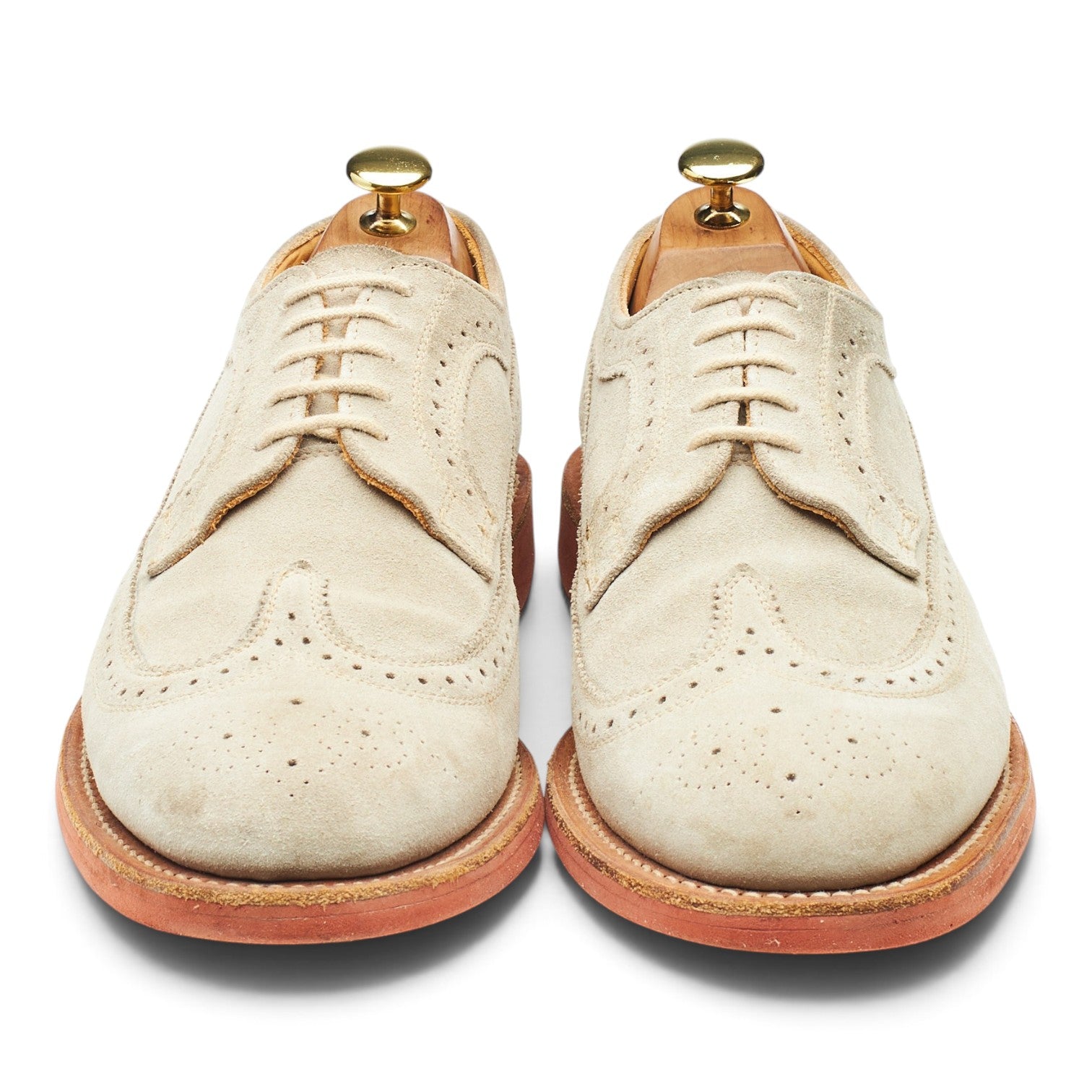 Mark McNairy derby brogue suède beige UK 8.5