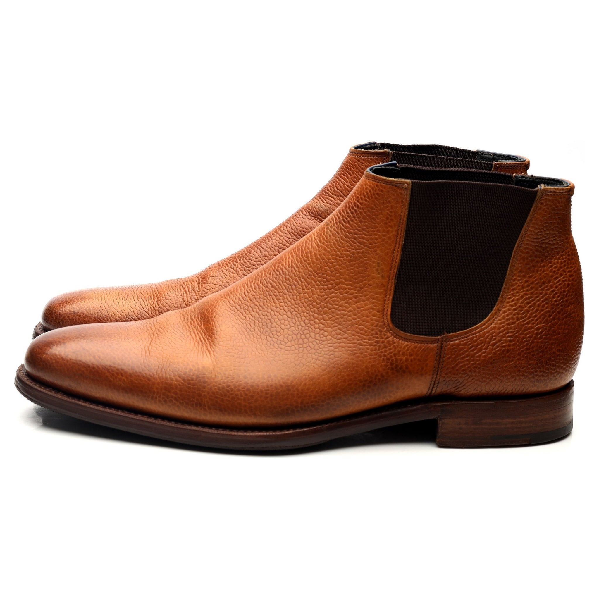 Tim Little Black Sole 6 boots chelsea cuir marron UK 8