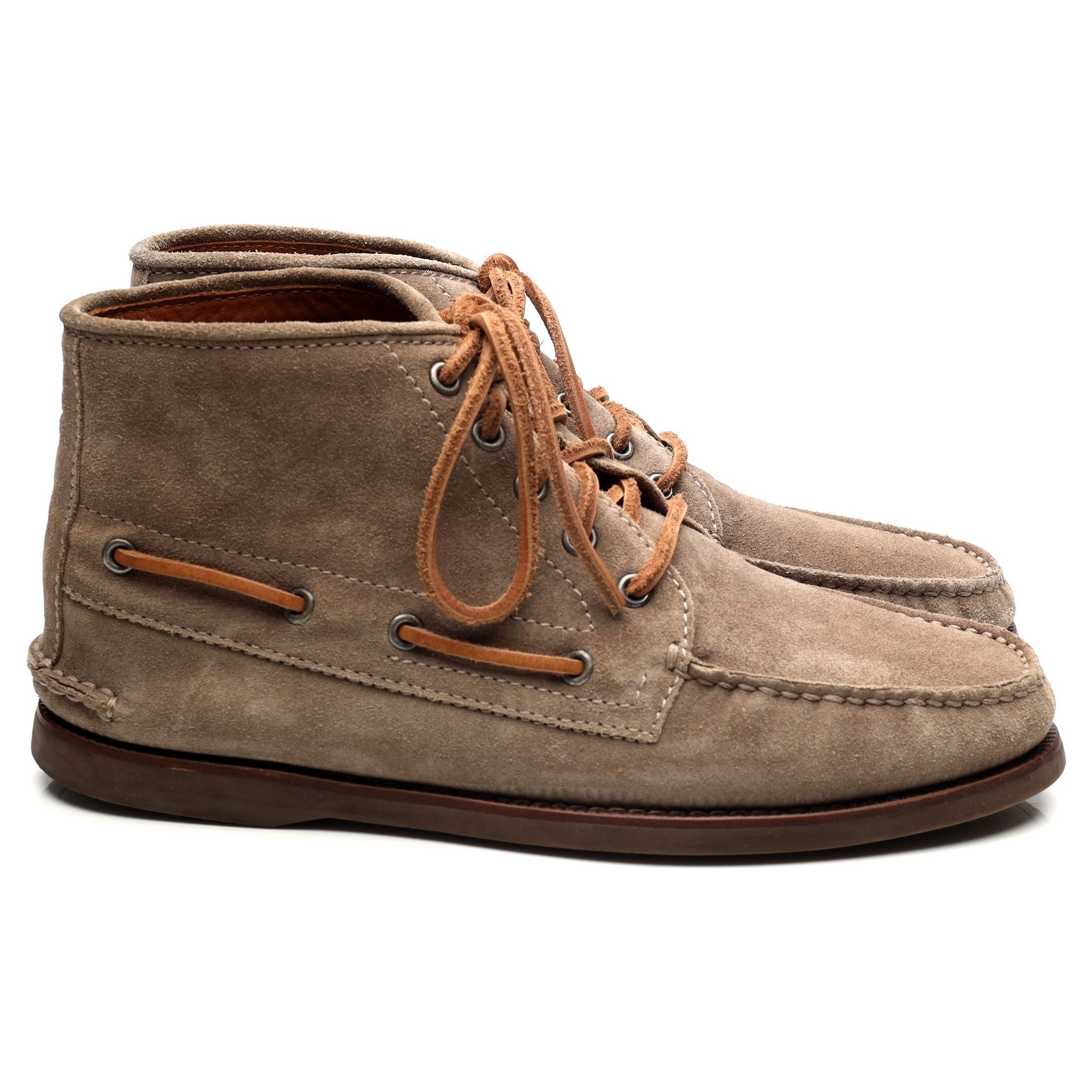Brunello Cucinelli bottines suède beige homme UK 7