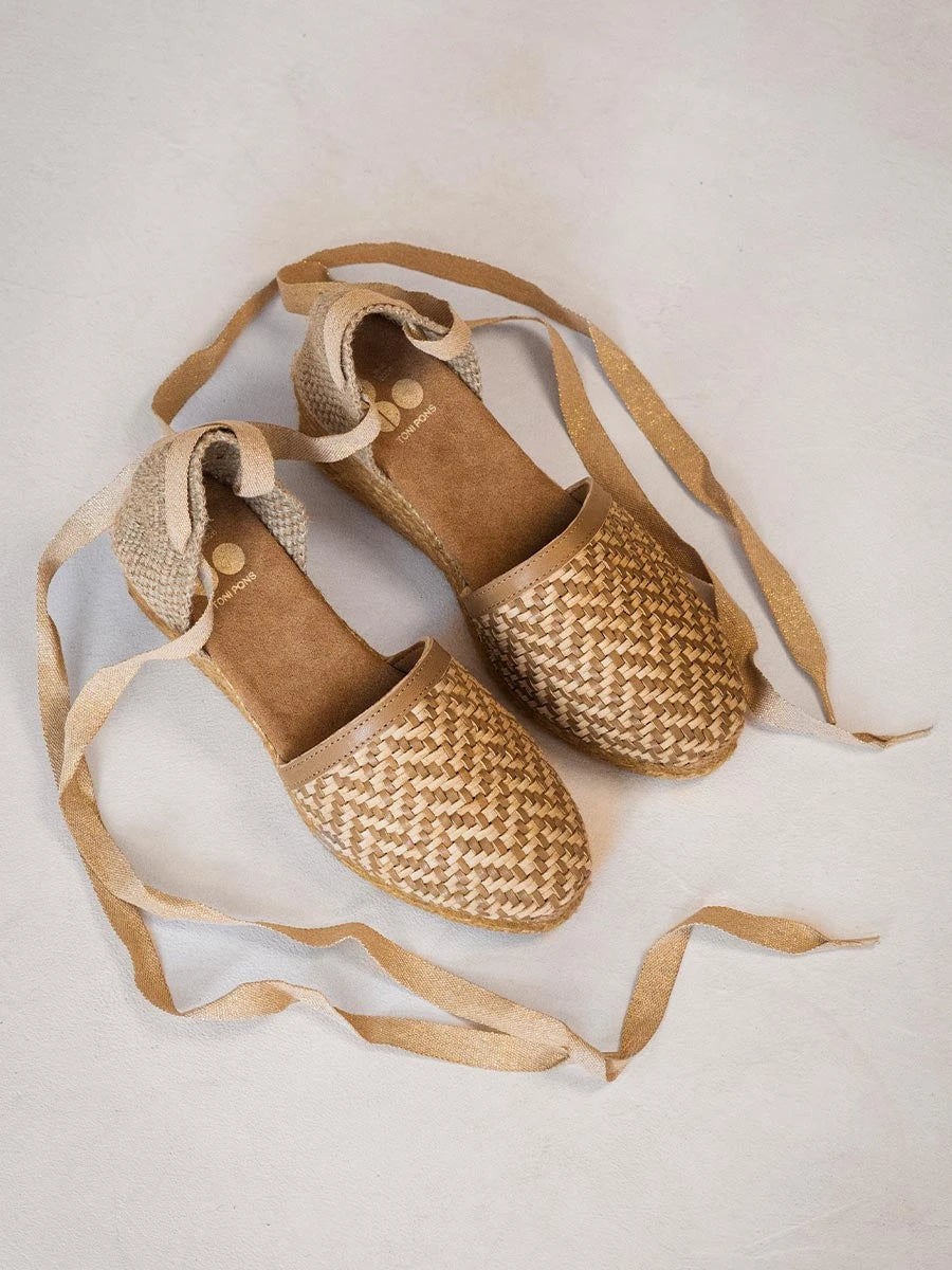 Toni Pons Figueres80 espadrilles compensées cuir tressé 5 cm