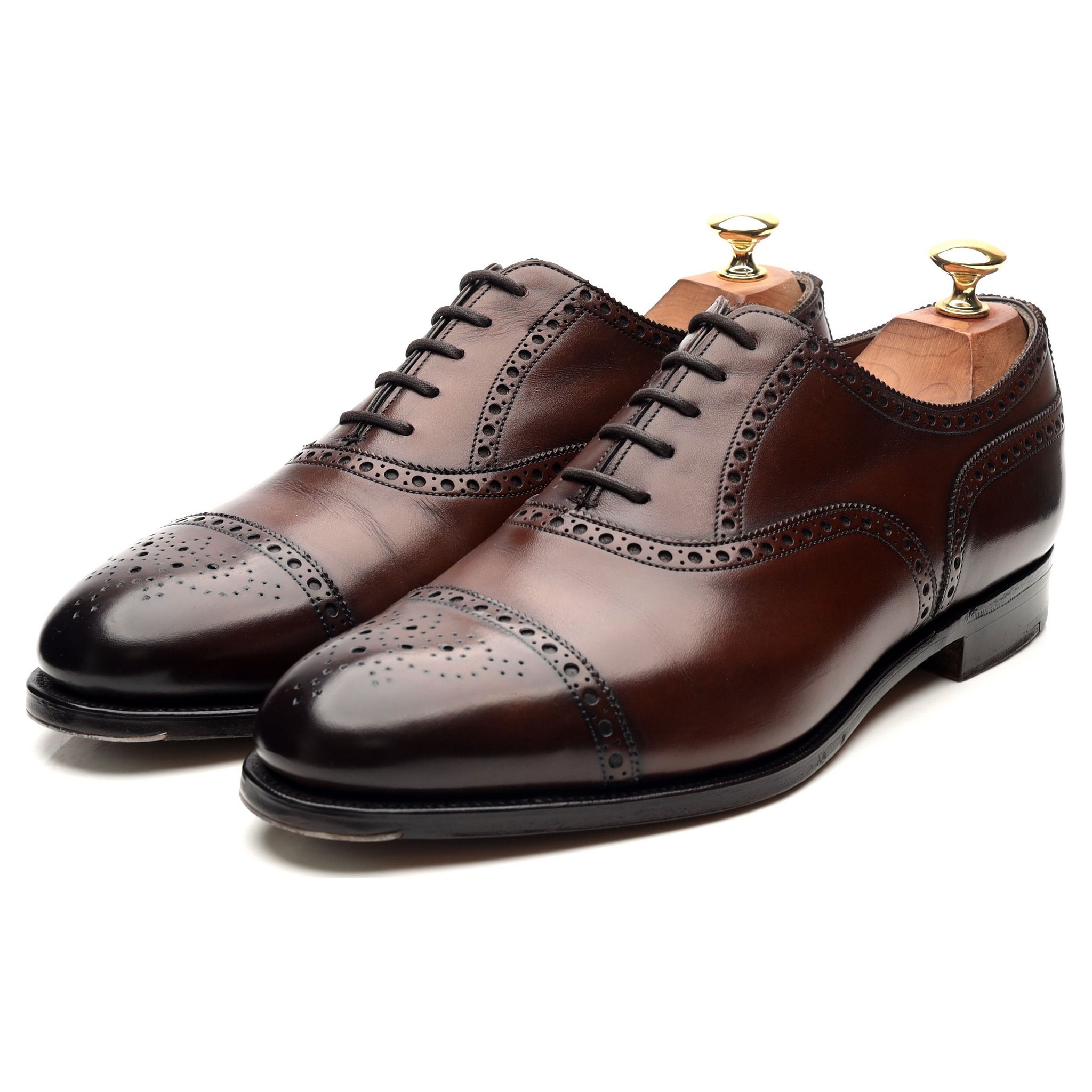 Edward Green Cadogan oxford cuir marron UK 9