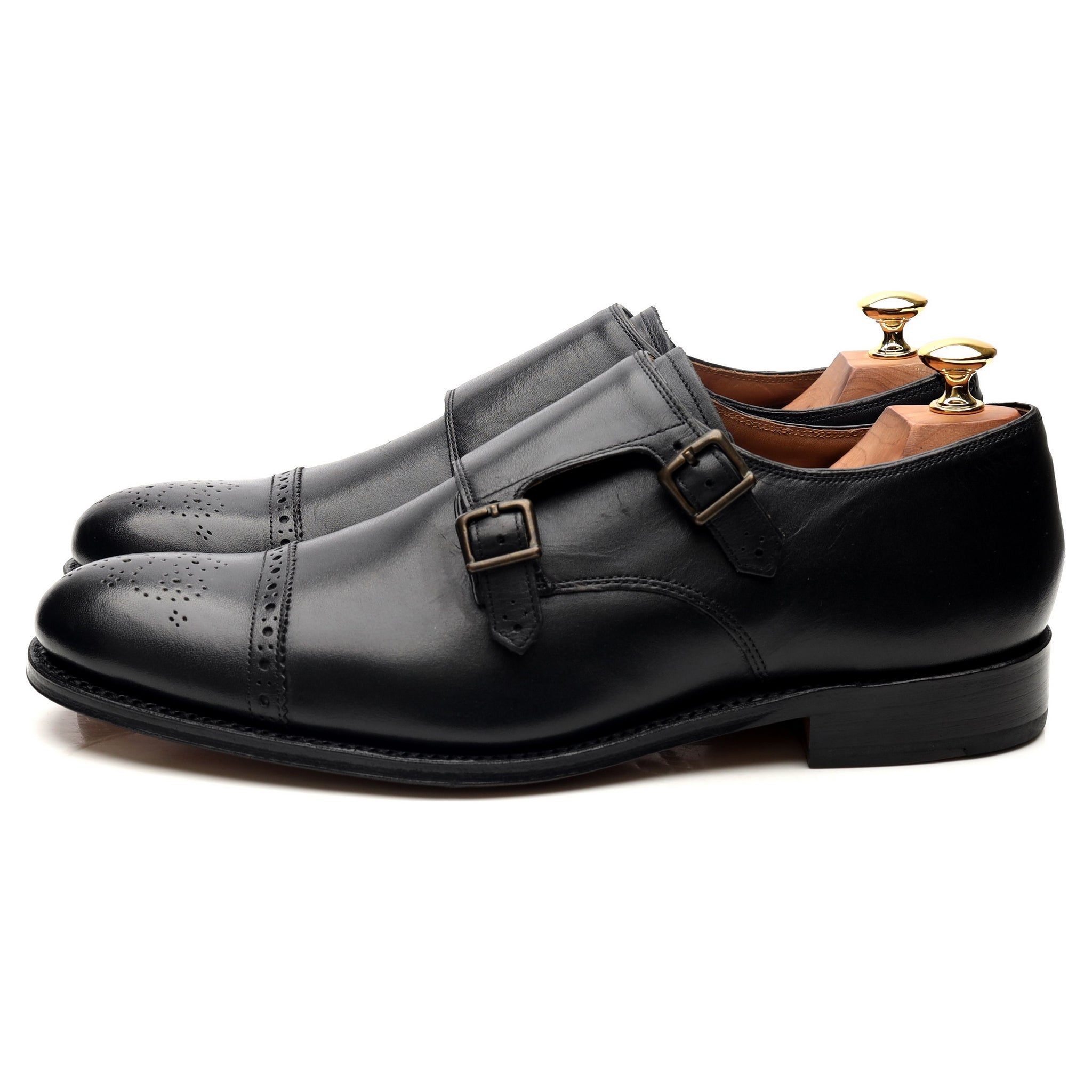 Grenson Ellery derbies double boucle cuir noir UK 9