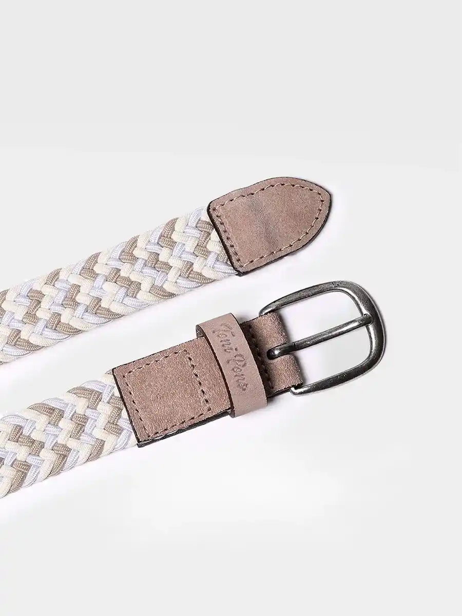 Toni Pons Nadina ceinture tressée élastique écru