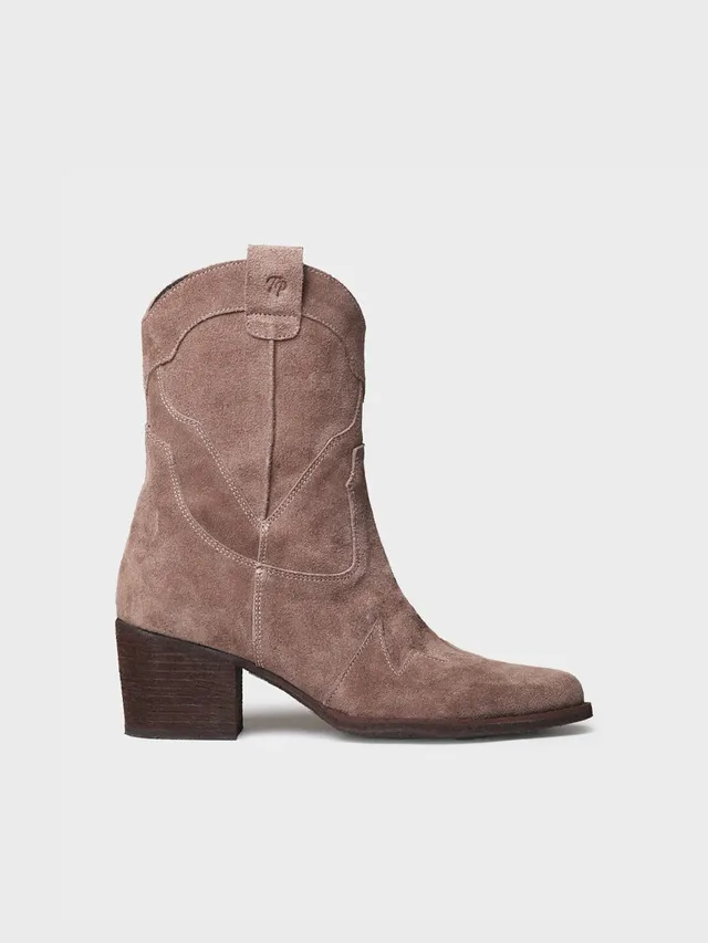 Toni Pons Villena bottine santiag femme suède talon 6 cm