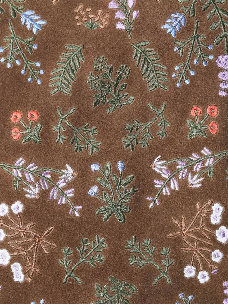 Toni Pons Siurana sac cuir broderie florale