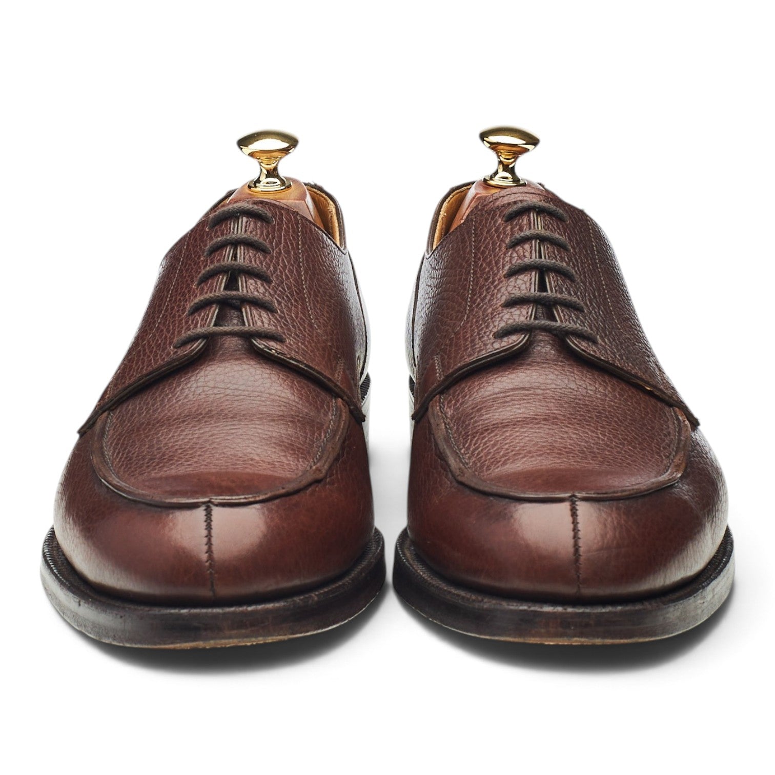 Peal & Co derby cuir grain marron pointure UK 9.5