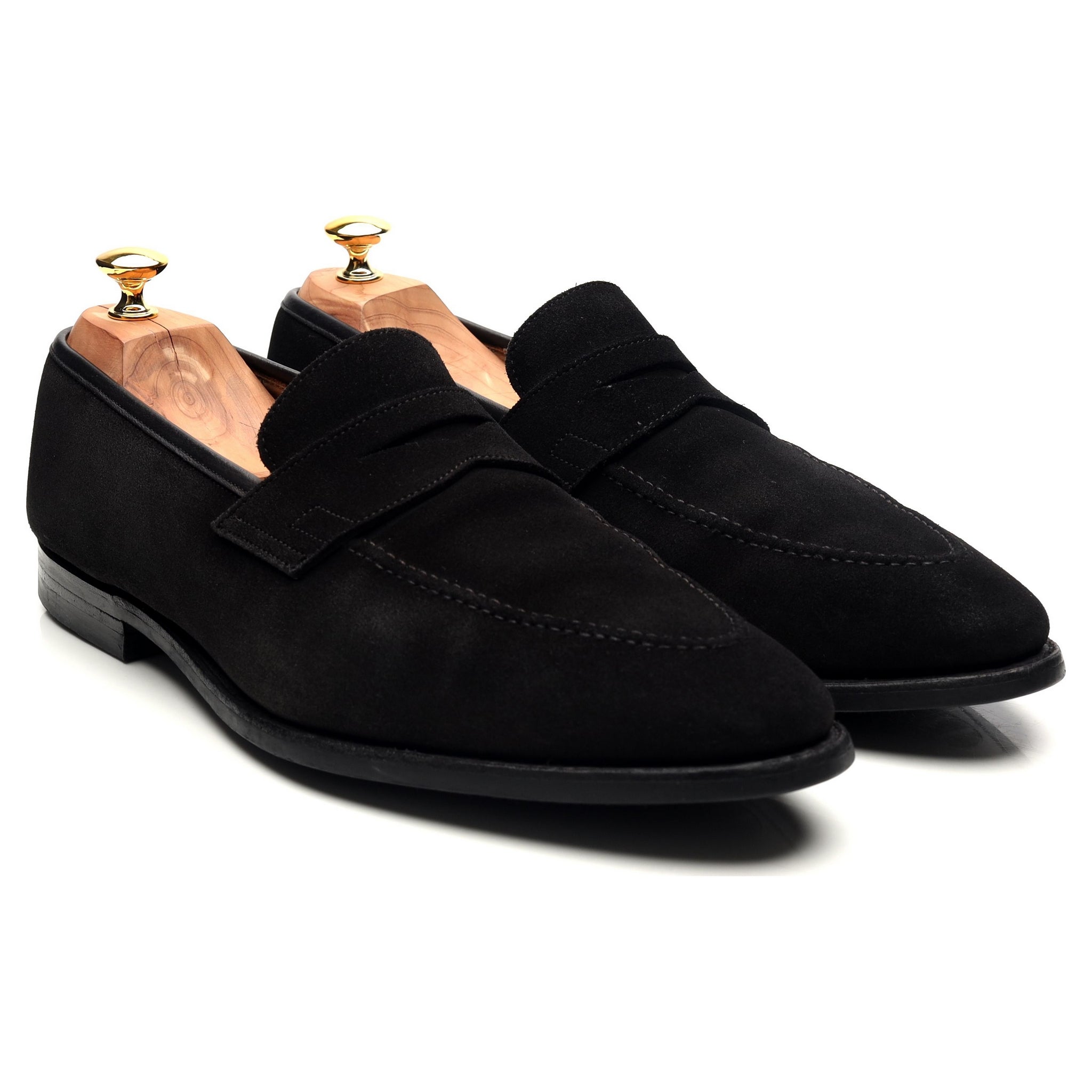 Crockett & Jones Sydney mocassins daim noir pointure UK 11