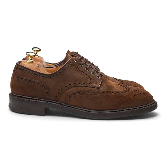Crockett & Jones Cardigan 4 derby daim marron UK 10