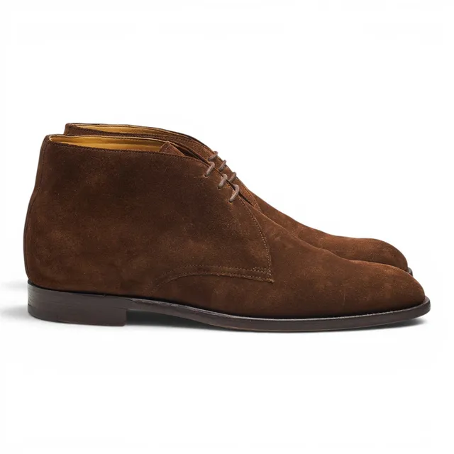 Barker boots chukka daim marron UK 8 semelle cuir