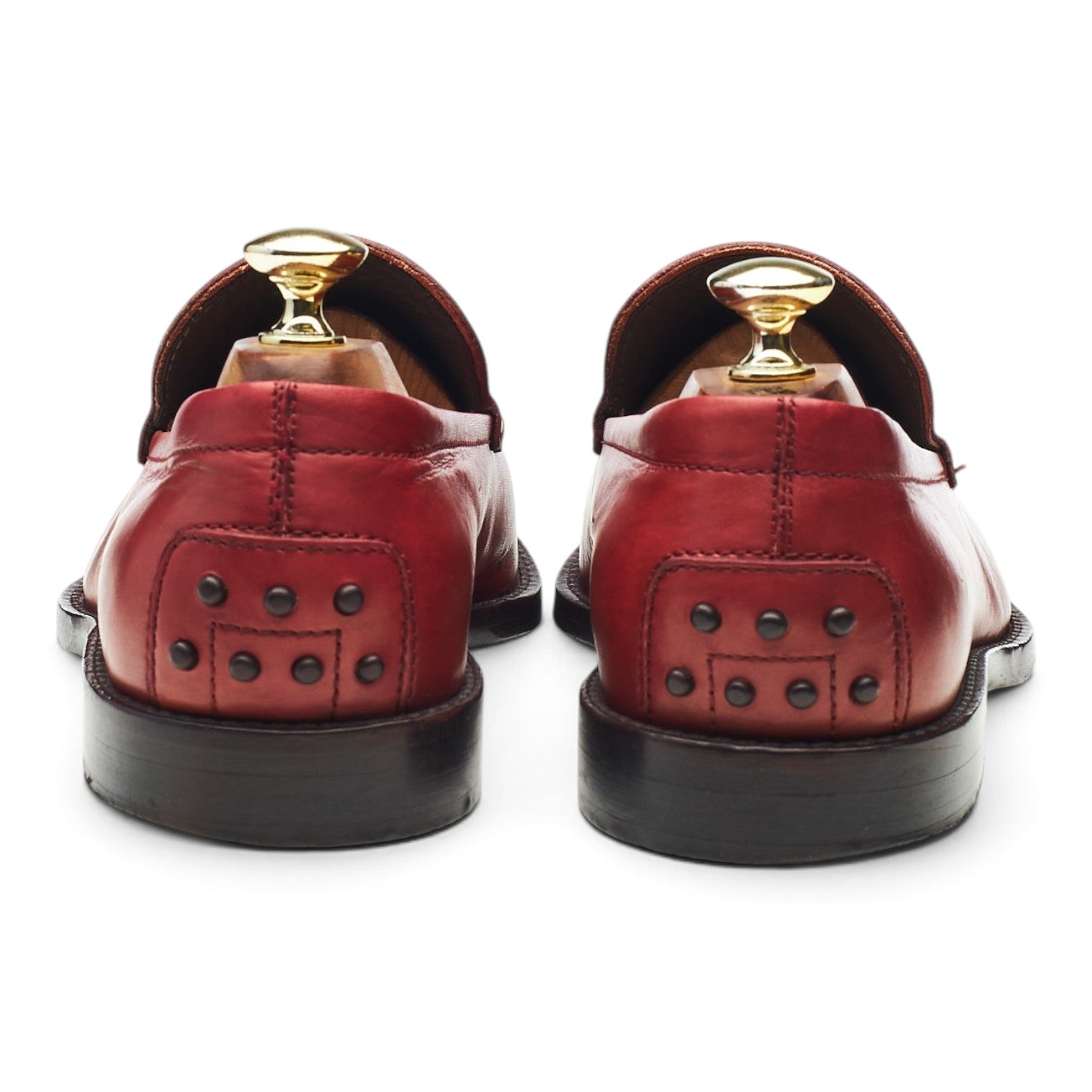 Tod's mocassins cuir rouge UK 7.5 semelle cuir Italie