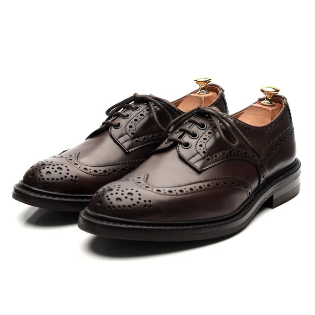 Tricker’s Bourton derbies cuir marron foncé 9 UK