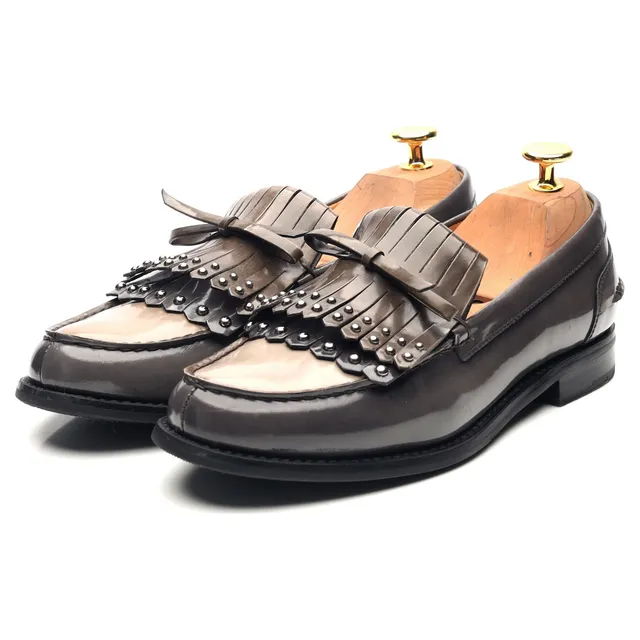 Church's Rachel mocassins cuir gris franges UK 4