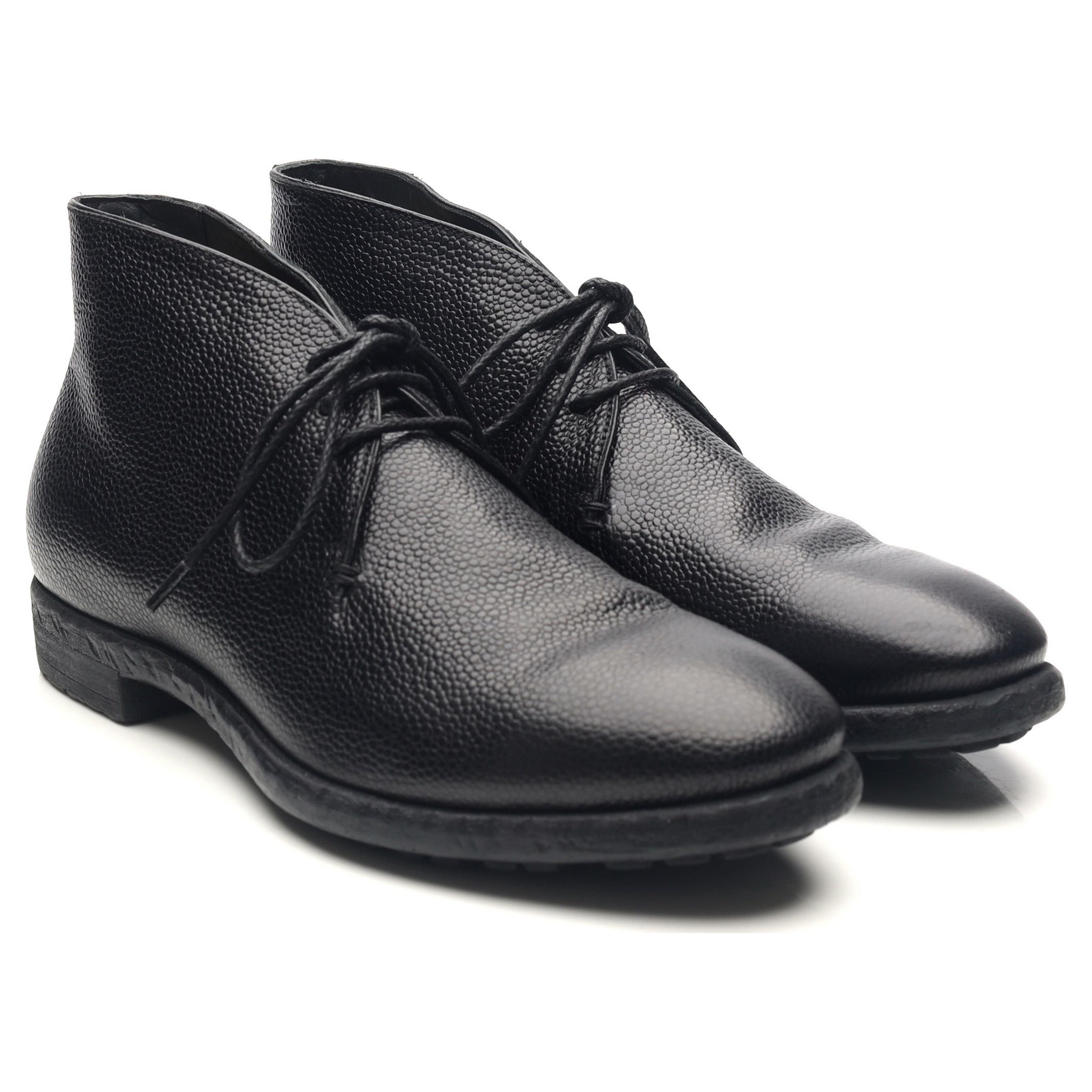 Officine Creative boots chukka cuir grainé noir UK 6