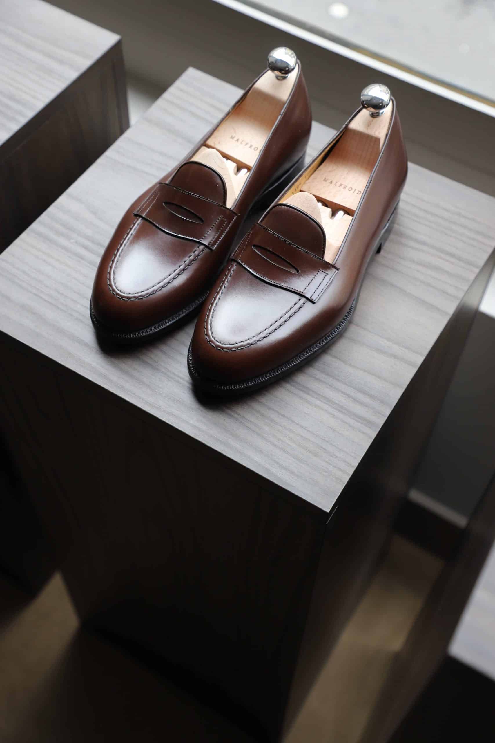 Malfroid Newport mocassin cuir box semelle cuir
