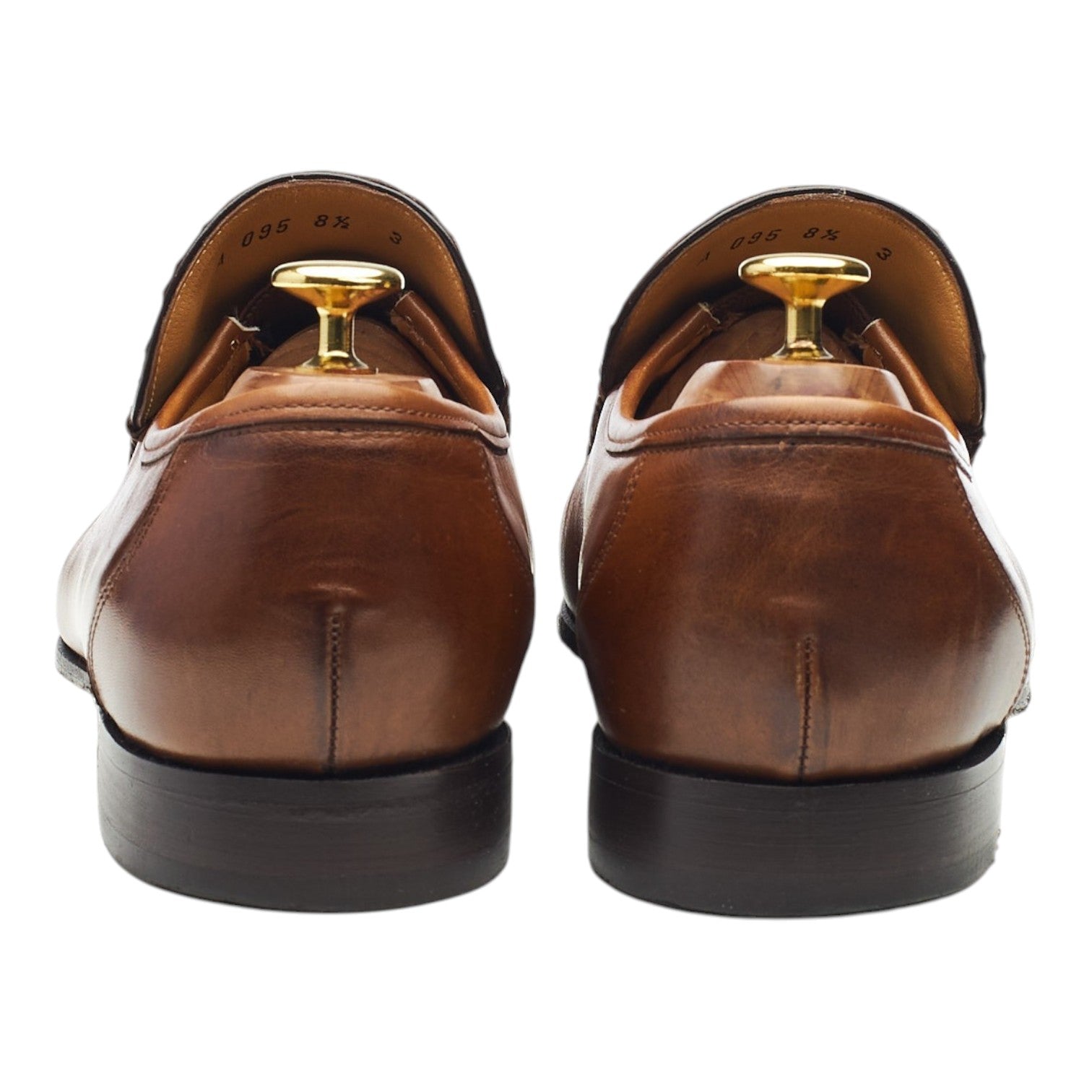 Barker Javron mocassins cuir autruche marron UK 8.5