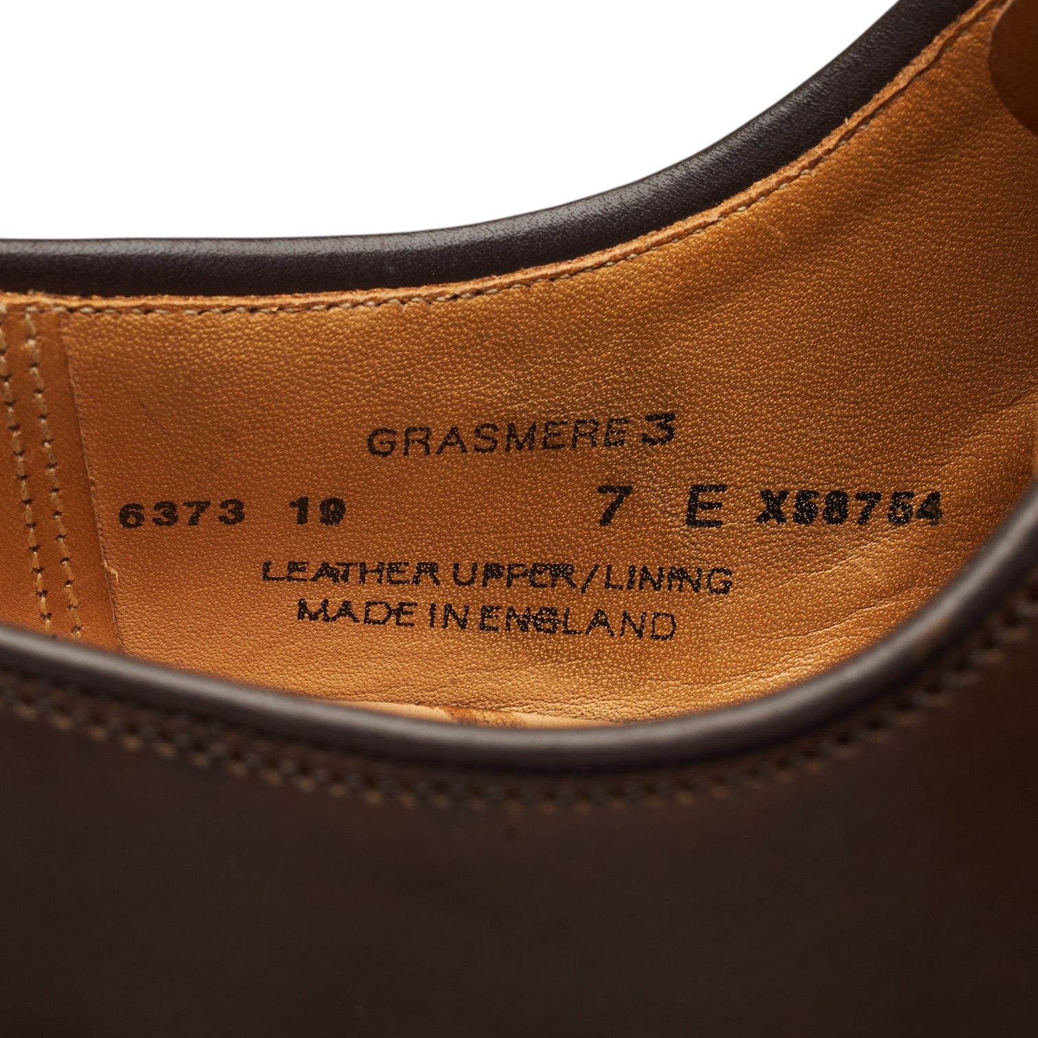 Crockett & Jones Grasmere 3 derby cordovan marron UK 7