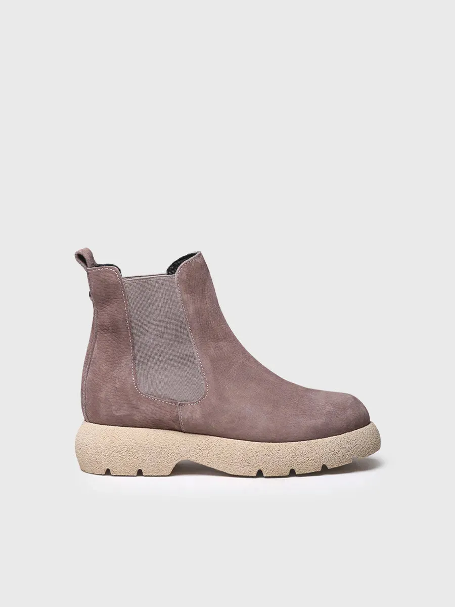 Toni Pons Davinia bottine nubuck taupe élastiques