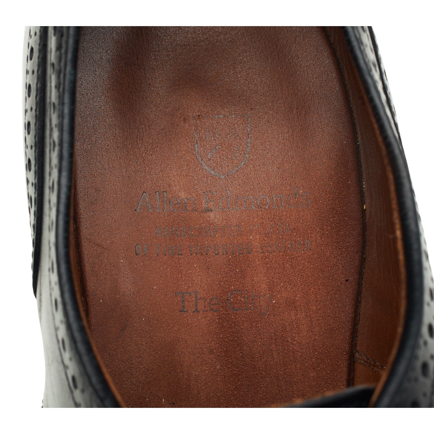 Allen Edmonds The City Derby cuir noir UK 9