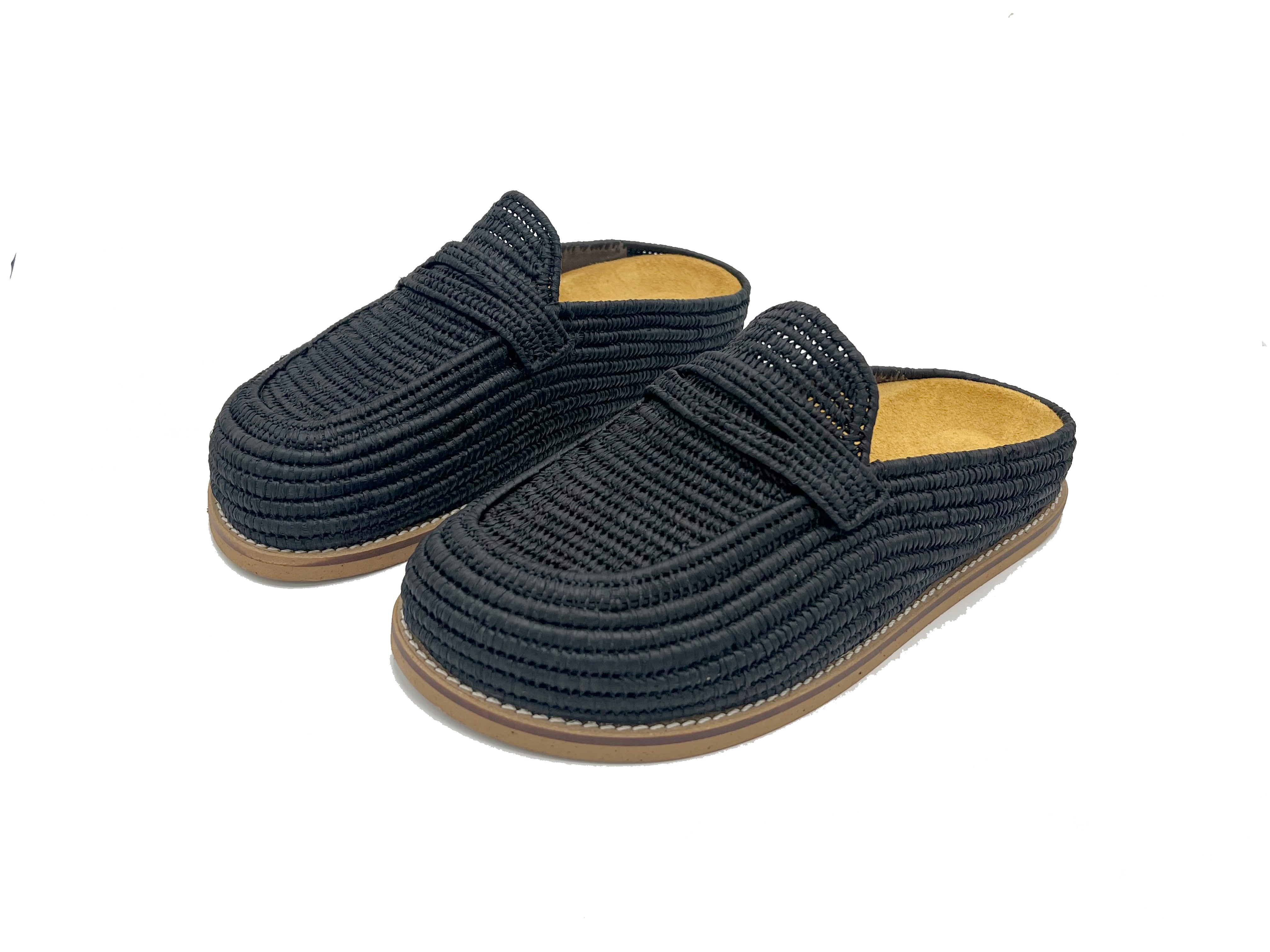 Contre-Allée Californie mule raphia naturel