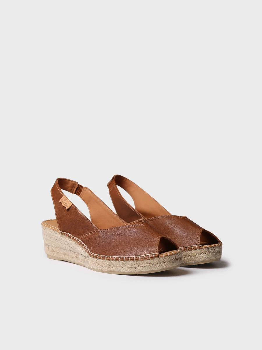 Toni Pons Bernia-P espadrilles cuir peep-toe confort
