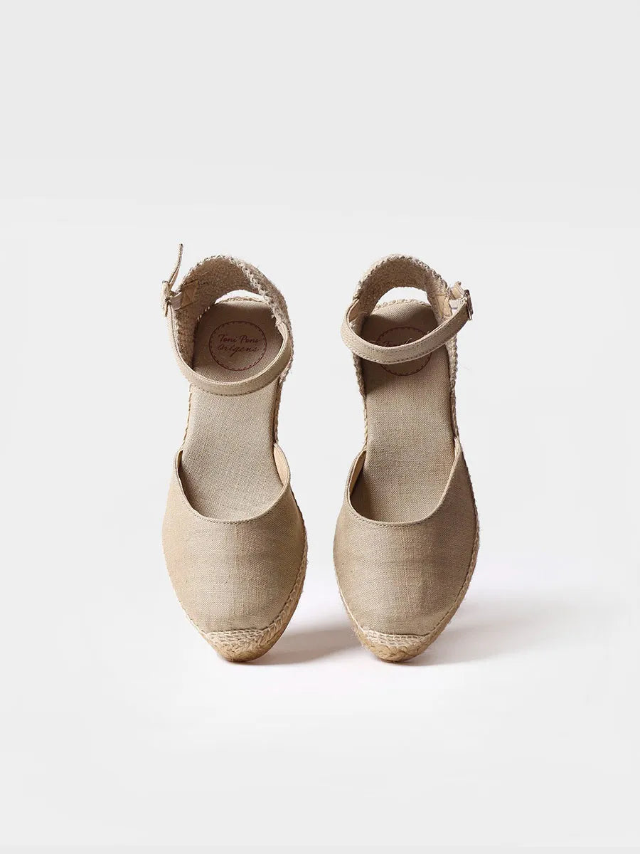 Toni Pons Caldes espadrilles compensées boucle talon 5 cm vegan