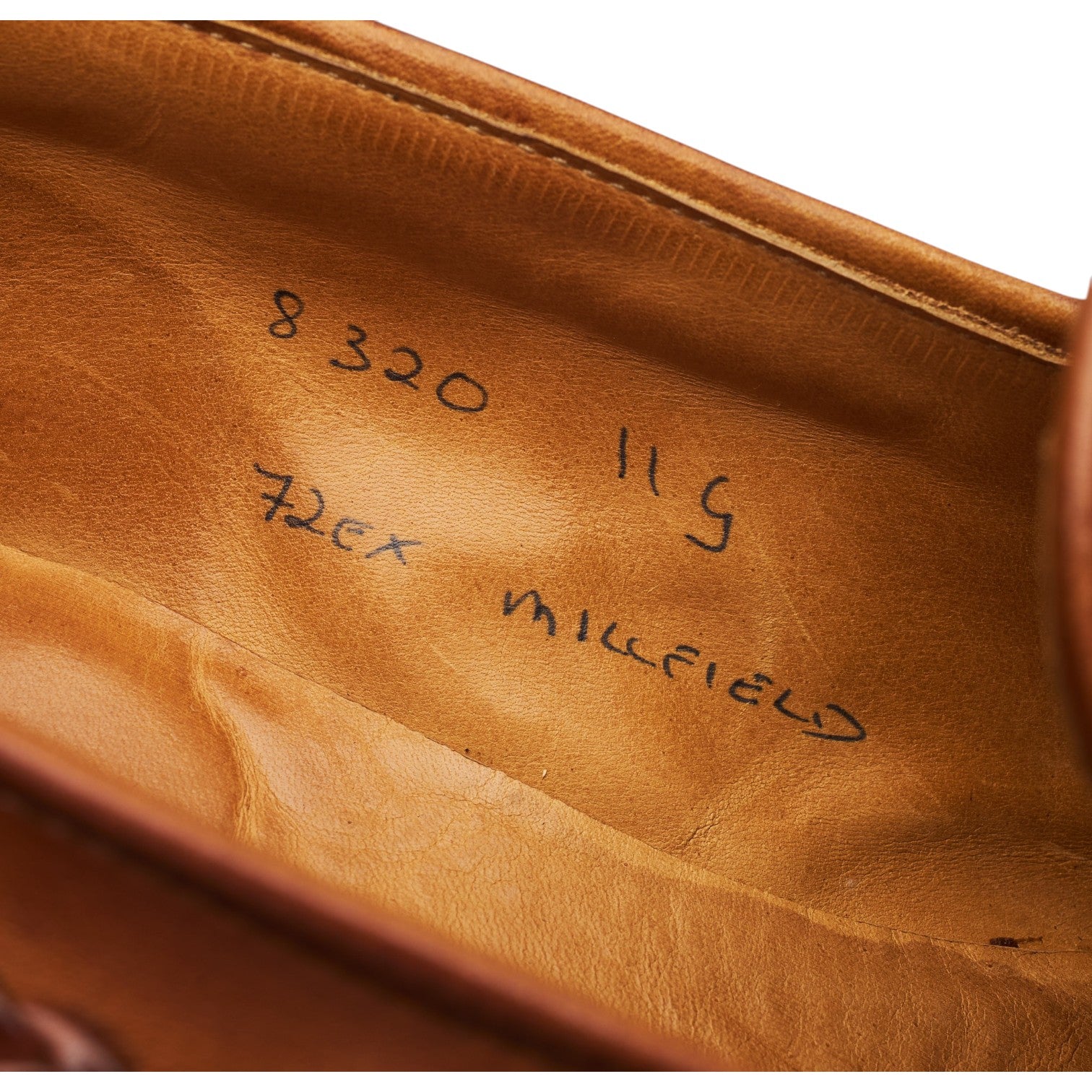 Gordon Scott Millfield mocassins cuir à glands marron UK 11