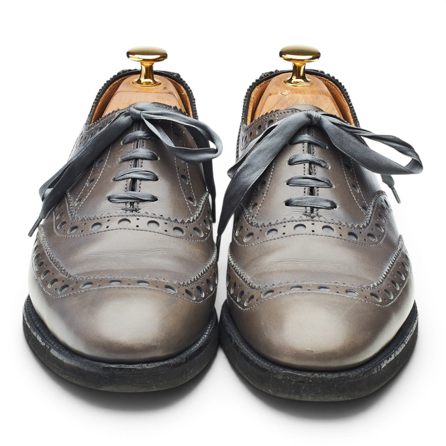 Crockett & Jones Anna Oxfords cuir gris 6 UK