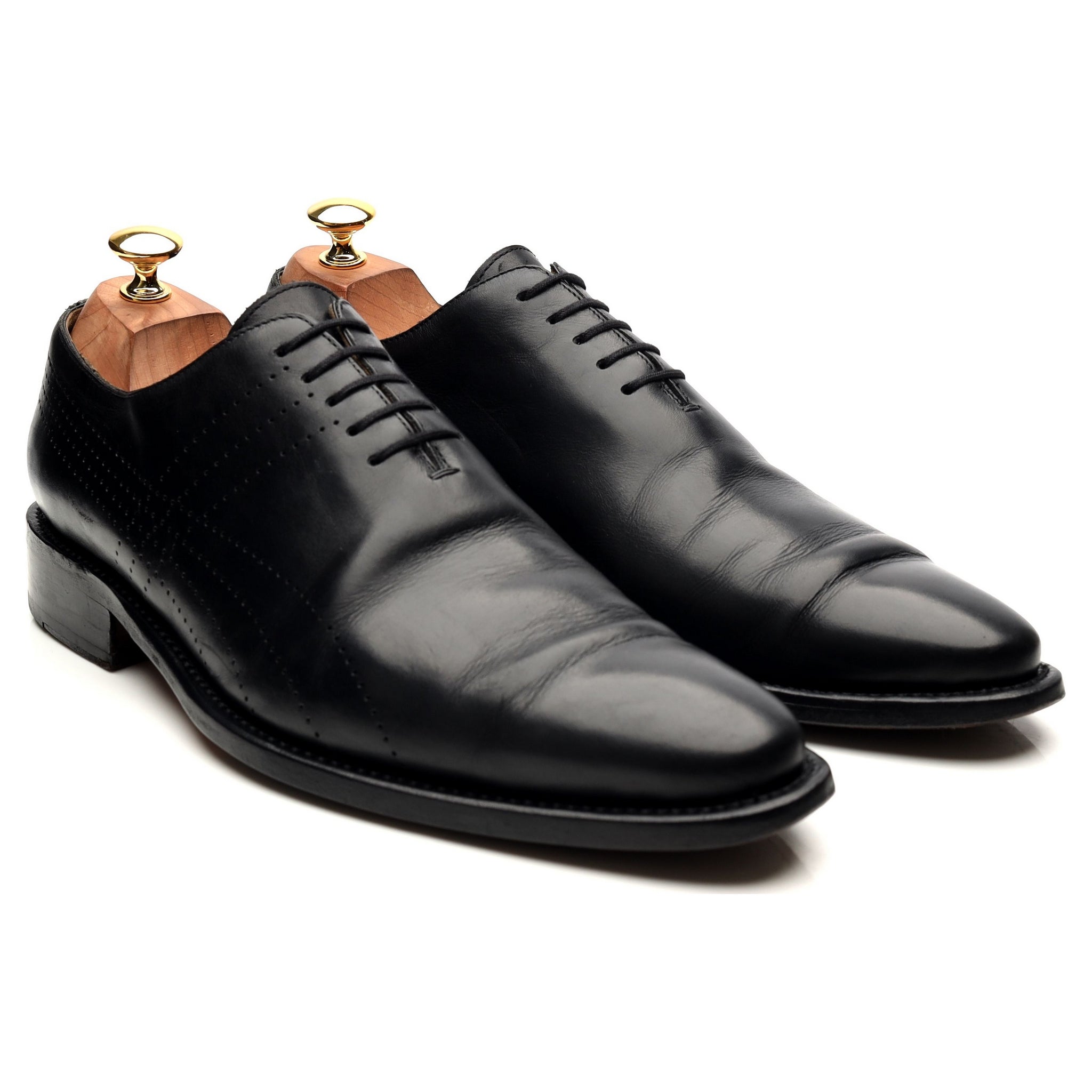 Ozwald Boateng richelieu wholecut cuir noir UK 9