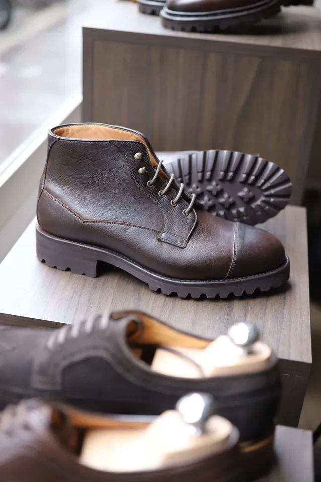 Malfroid Explorer boots cuir kudu semelle Vibram