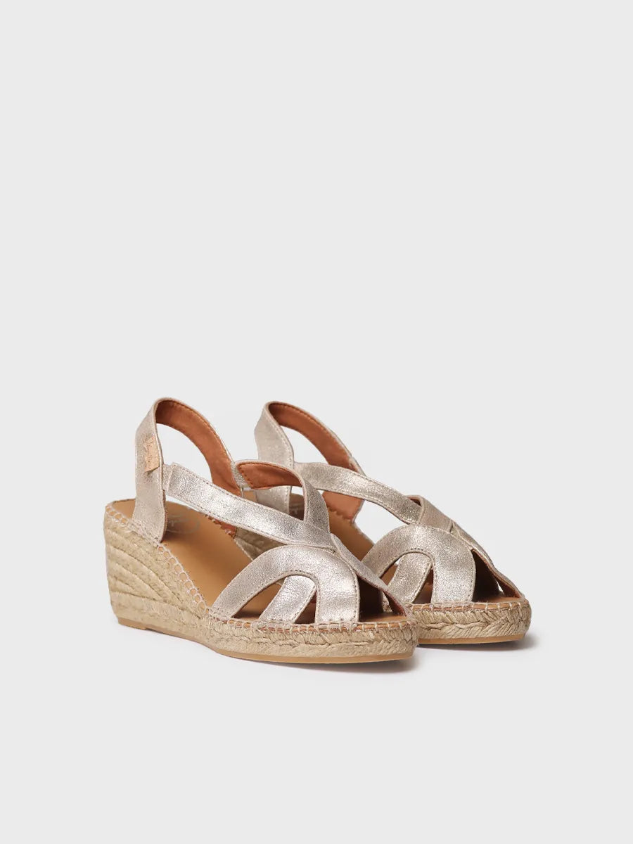 Toni Pons Lucia-AS espadrilles compensées champagne