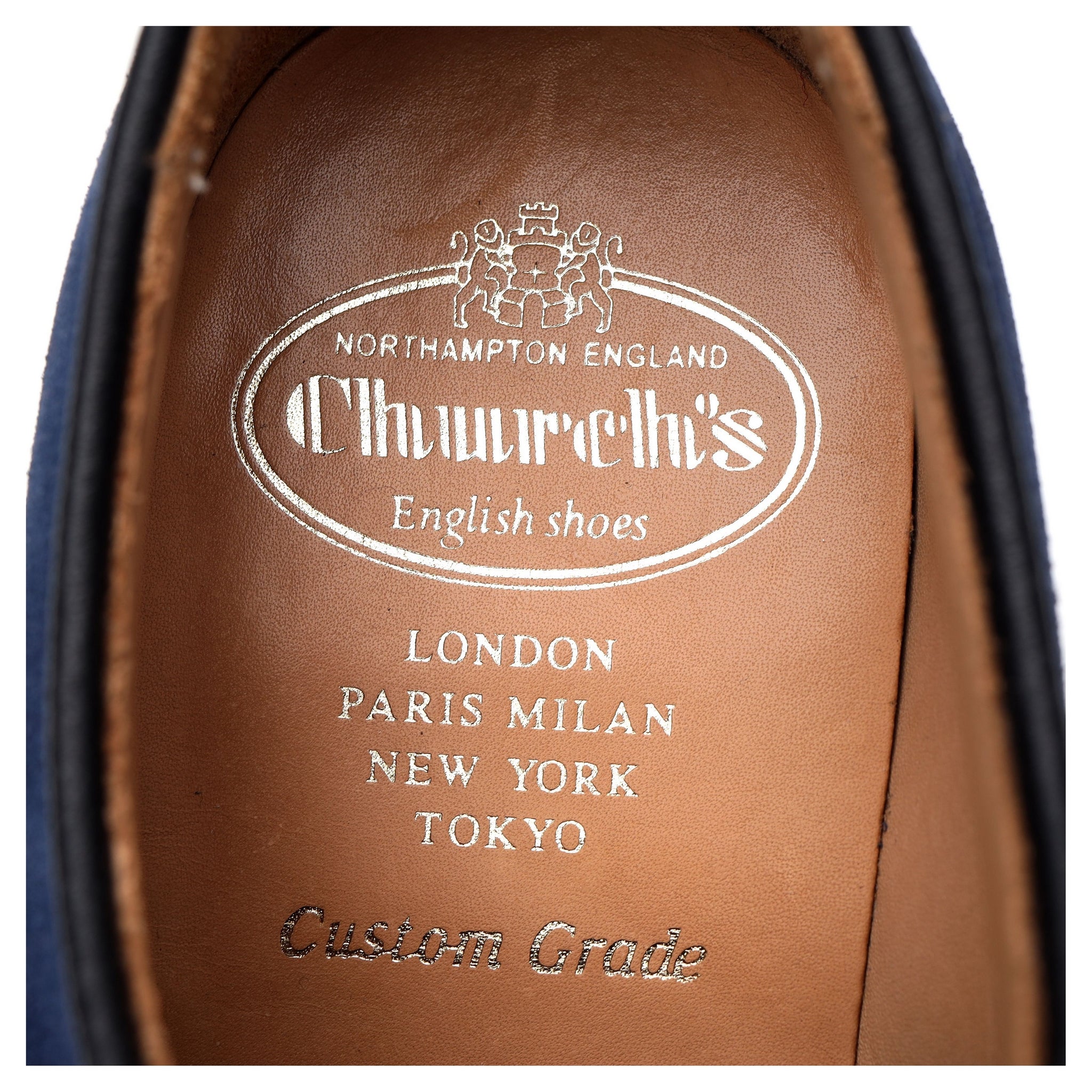 Church's Fulbeck derby suède bleu pointure 6.5 large