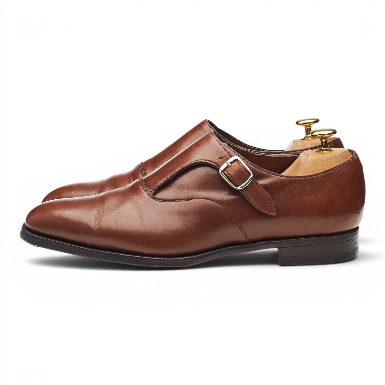 Edward Green Oundle monk cuir marron UK 7.5