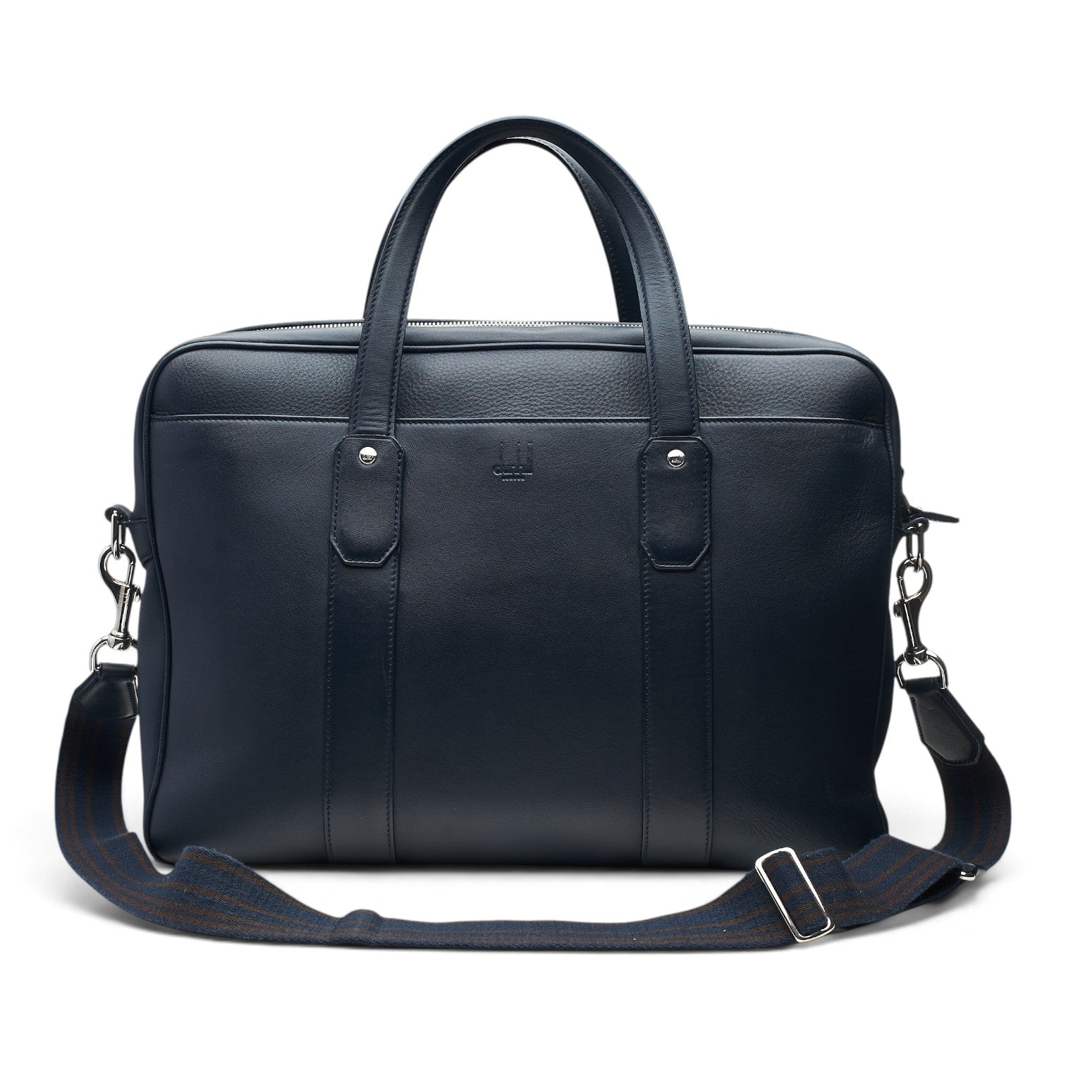 Dunhill Hampstead porte-documents cuir bleu marine