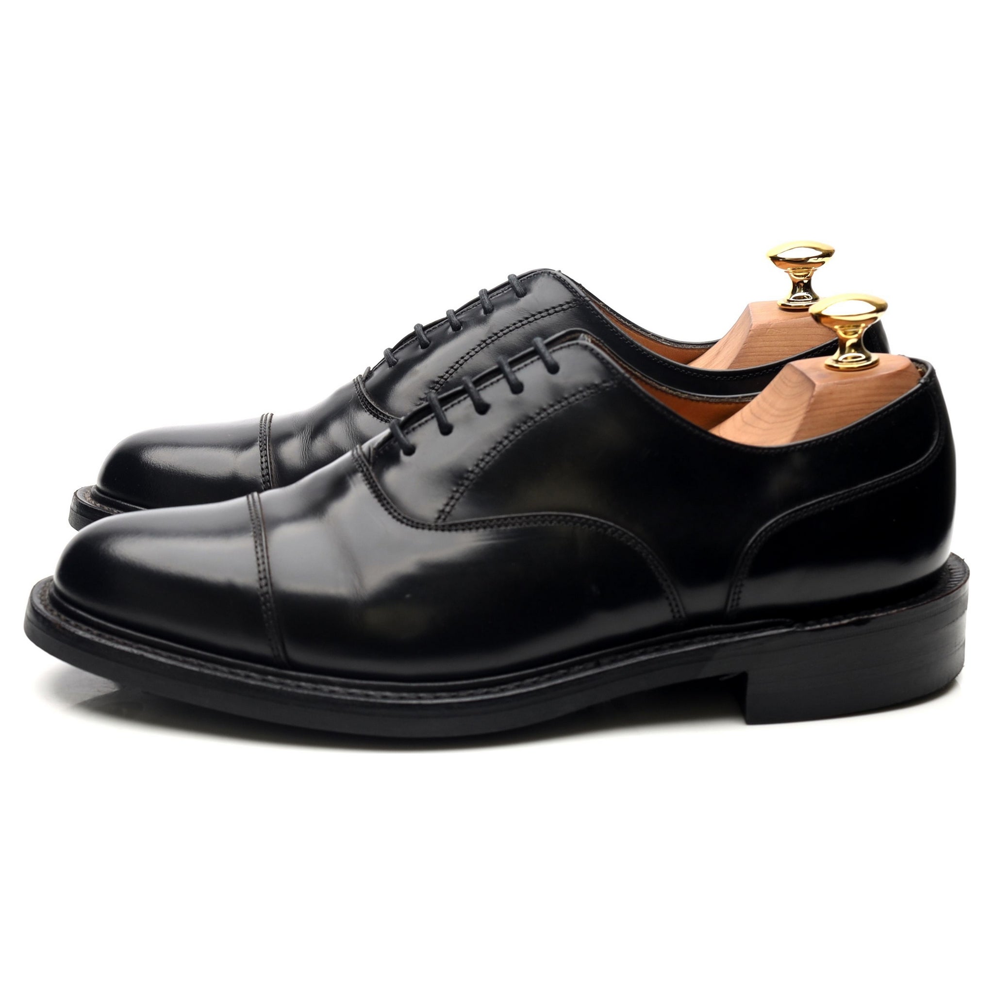Loake 805 oxford cuir noir UK 7 semelle gomme