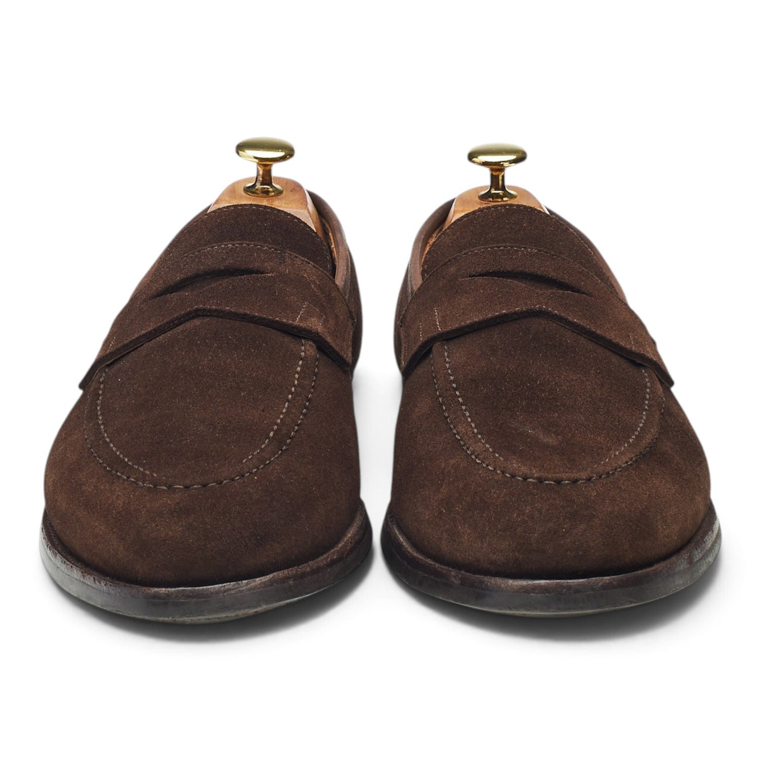 Crockett & Jones Sydney mocassins daim marron UK 8.5