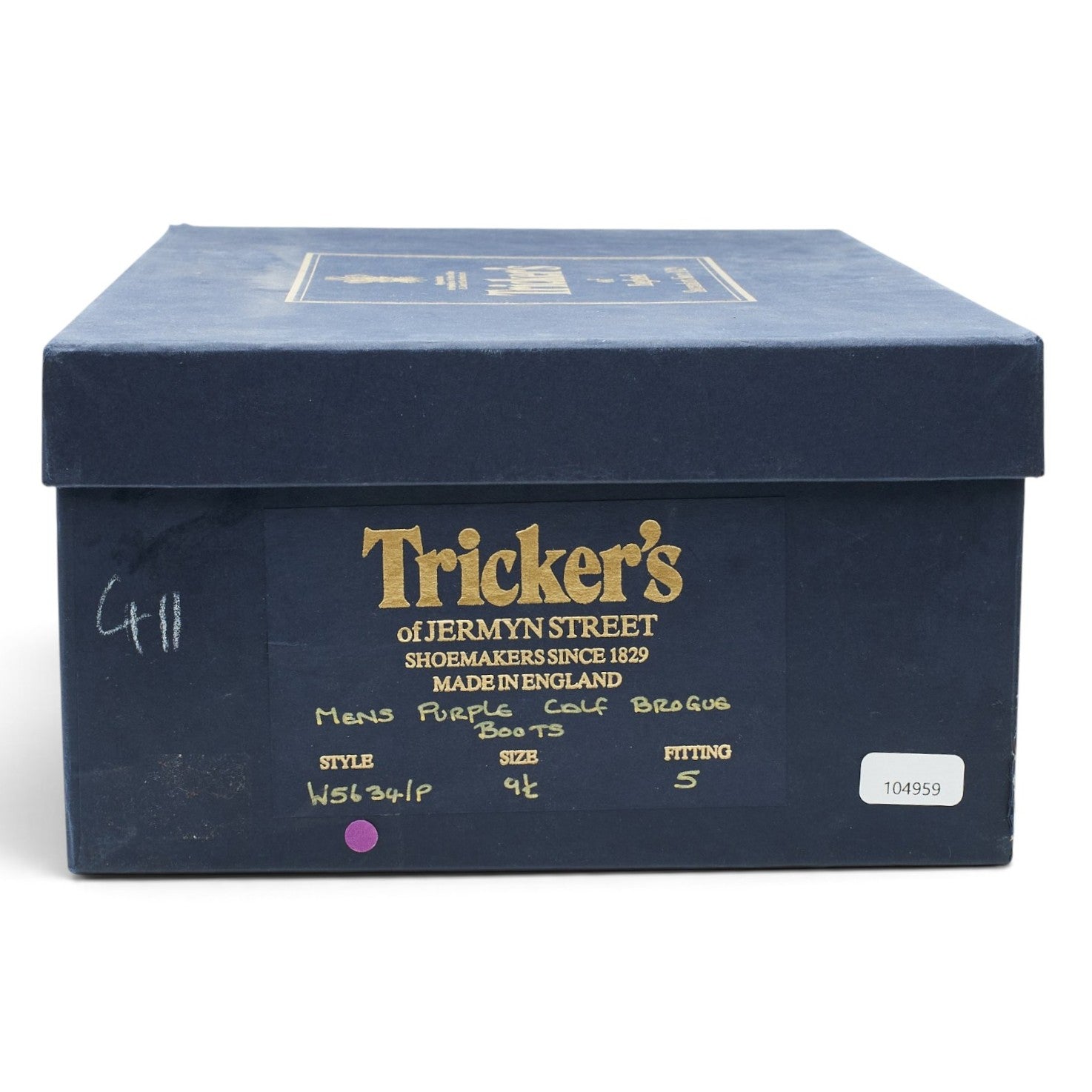 Tricker's Stow boots cuir violet pointure UK 9.5