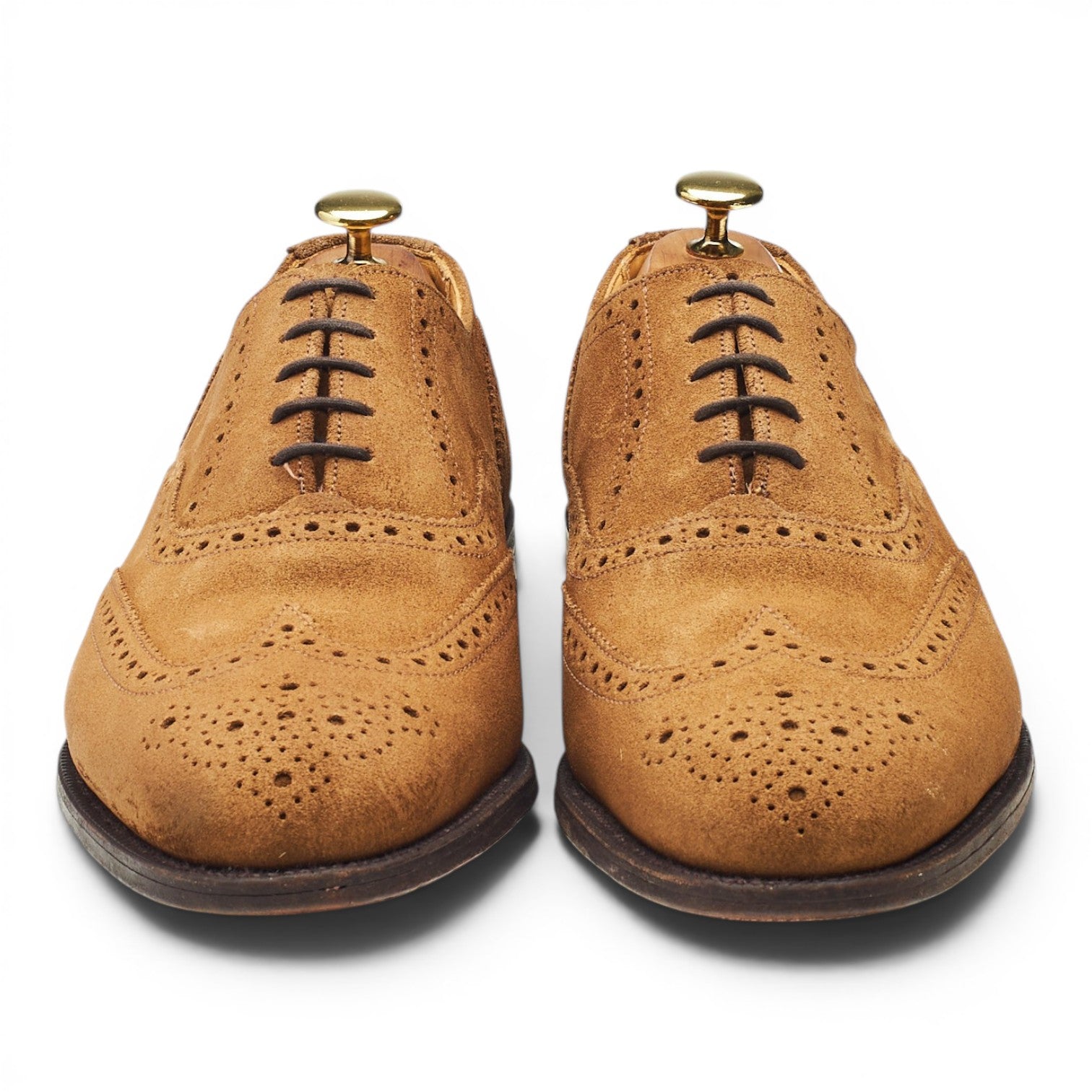 Tricker's Oxford brogue daim marron pointure UK 8