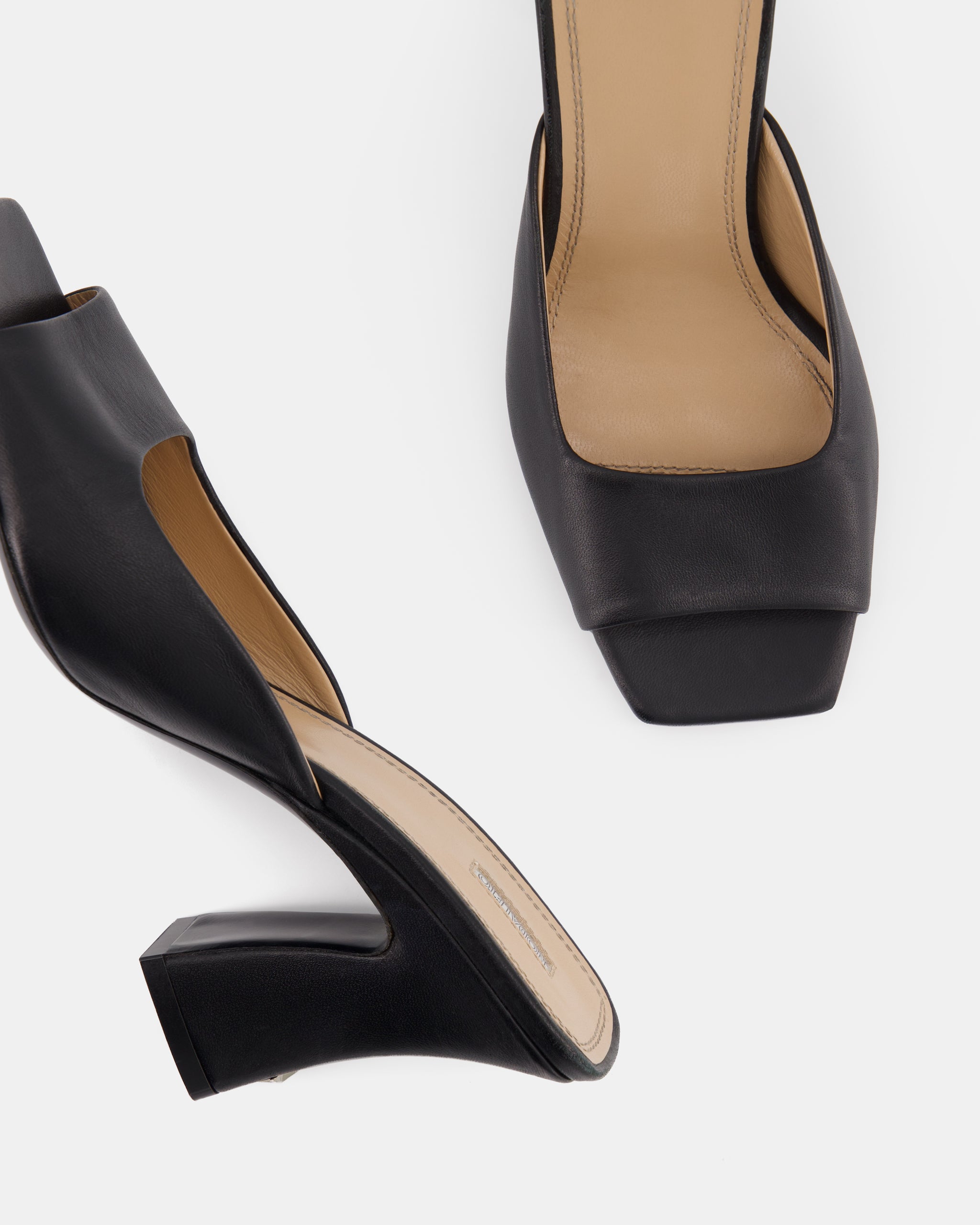 Nodaleto Nodstalgia Brooke mules noir nappa talon 9 cm