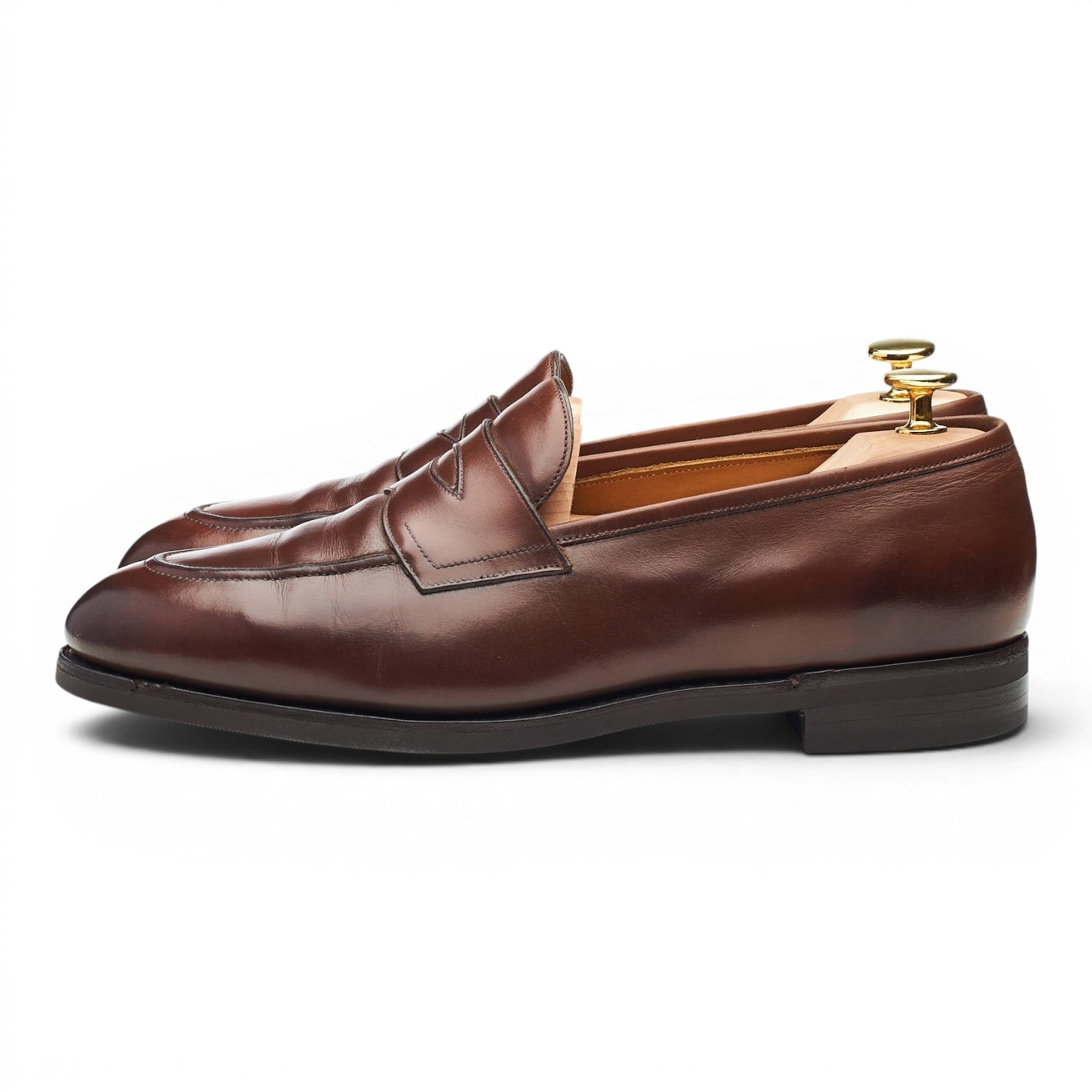 Edward Green Piccadilly mocassin cuir marron UK 8.5