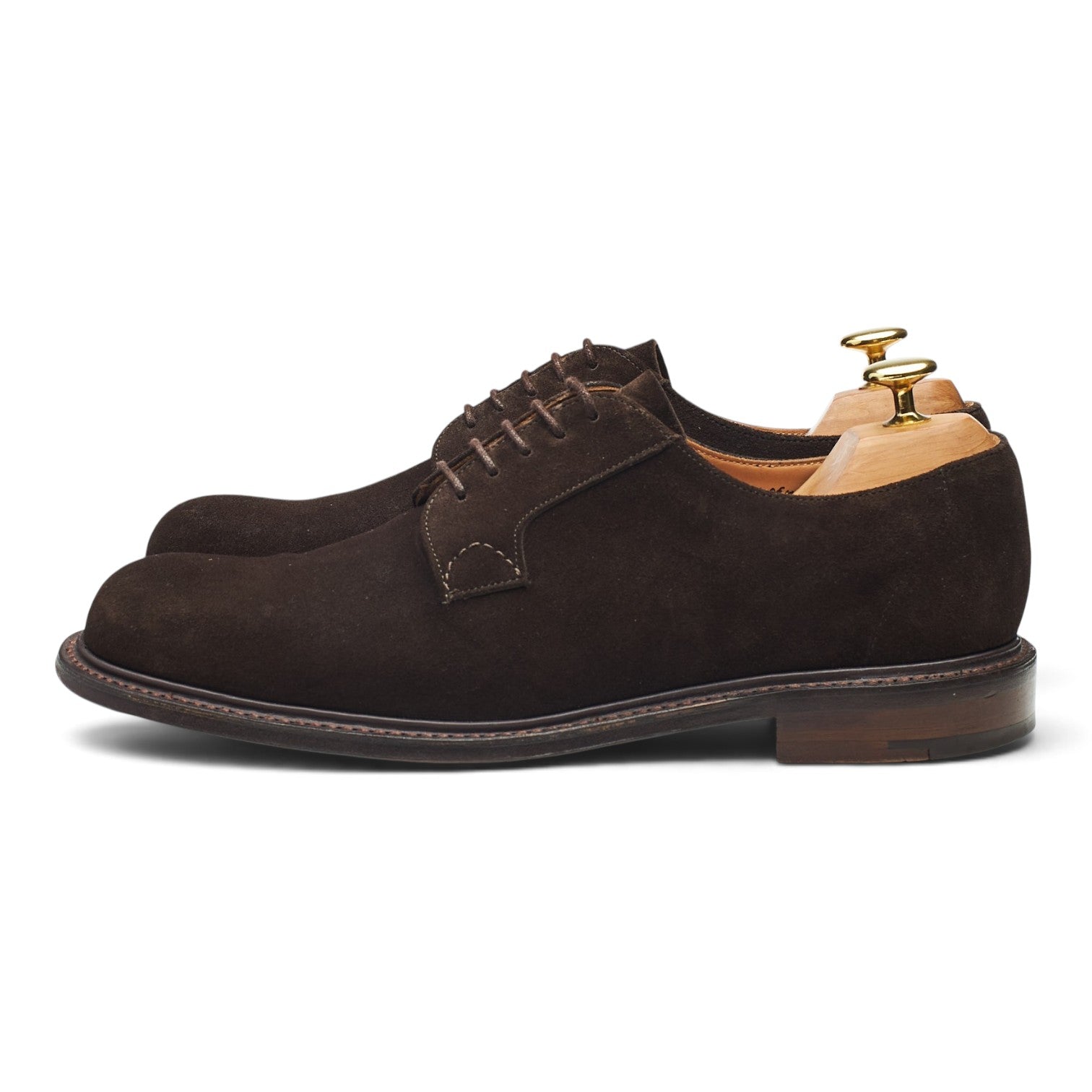 Cheaney Wye II derby daim marron foncé 7 UK cuir