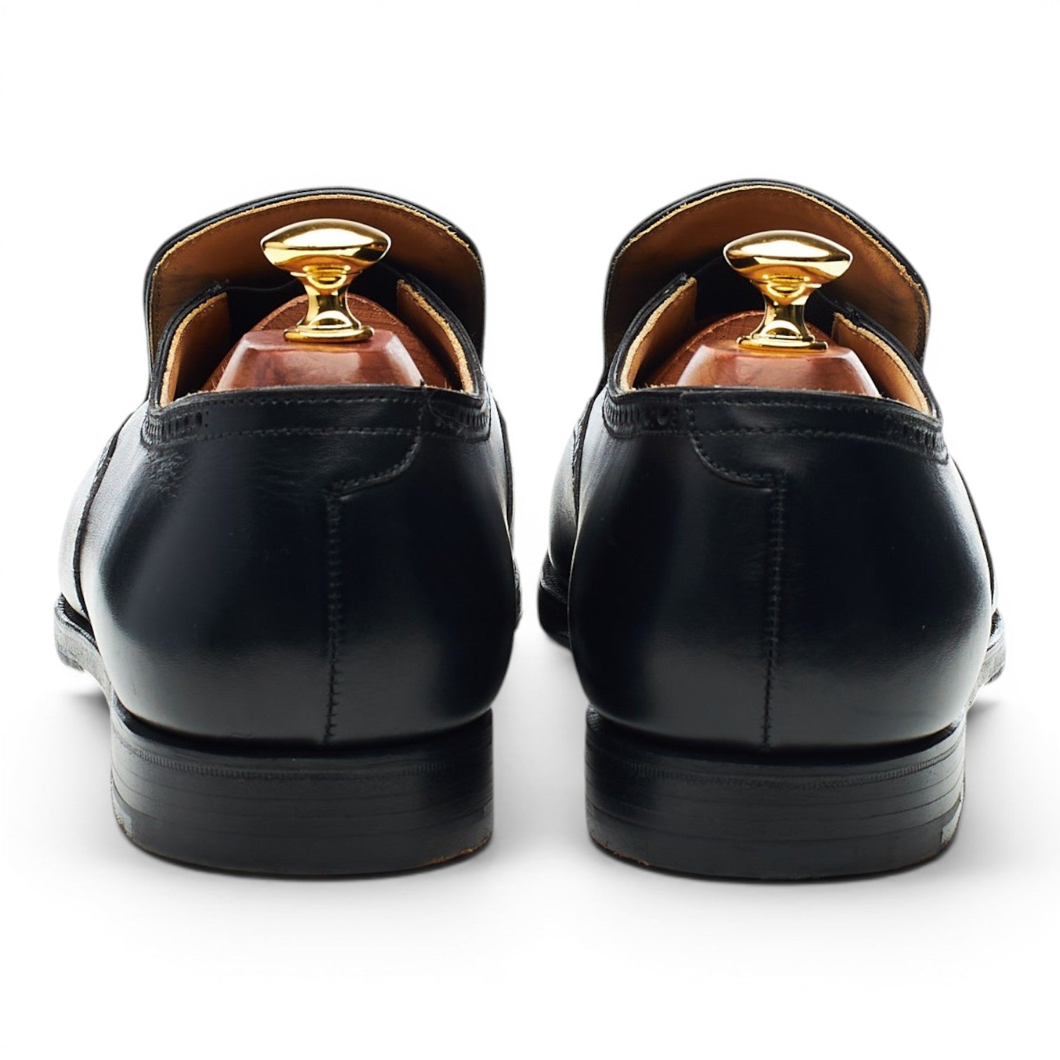 New & Lingwood Mocassins Brogue Cuir Noir 9.5