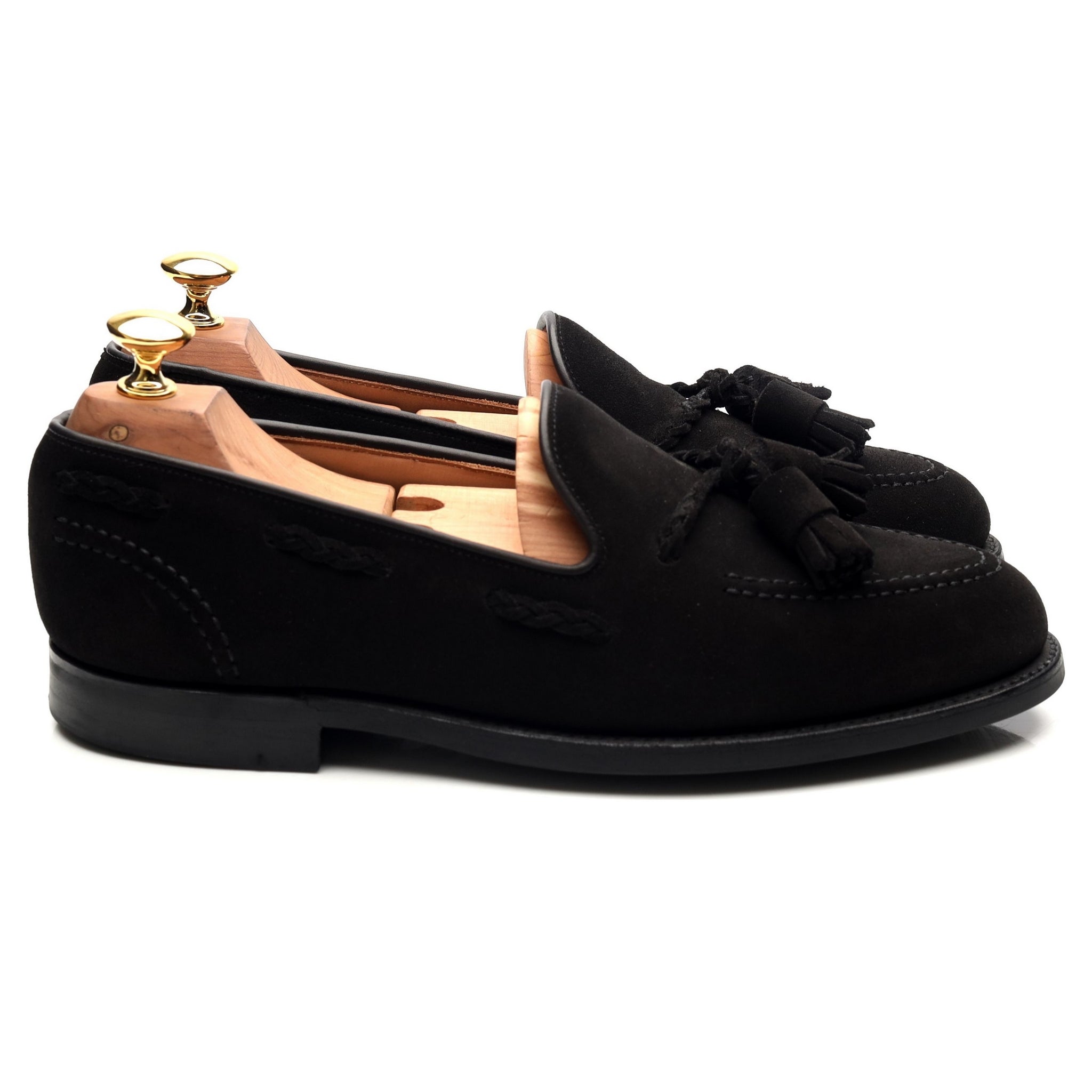 Anglo Italian Studridge mocassin suède noir 6 UK