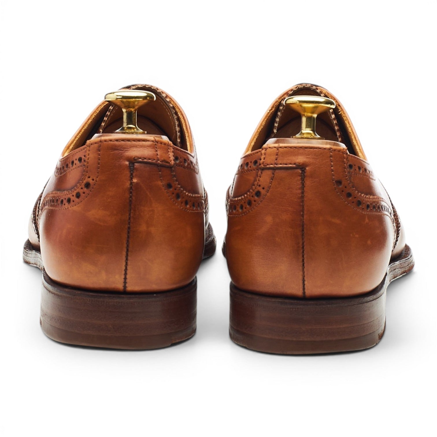 Poulson Skone Richelieu Brogues Cuir Marron UK 8.5