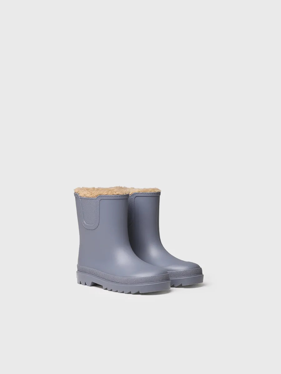 Toni Pons Lublin botte de pluie enfant bleu doublure chaude