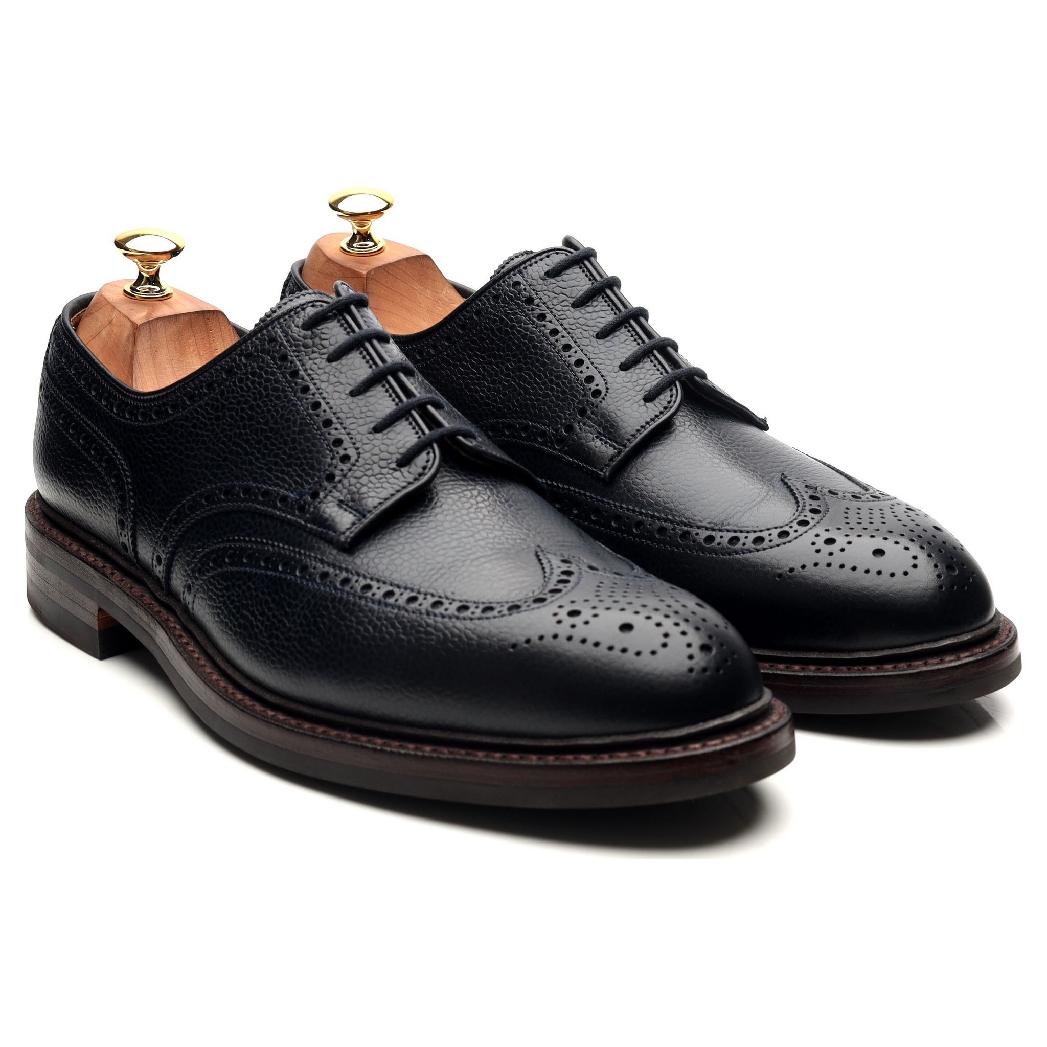 Crockett & Jones Pembroke derby cuir bleu UK 9,5