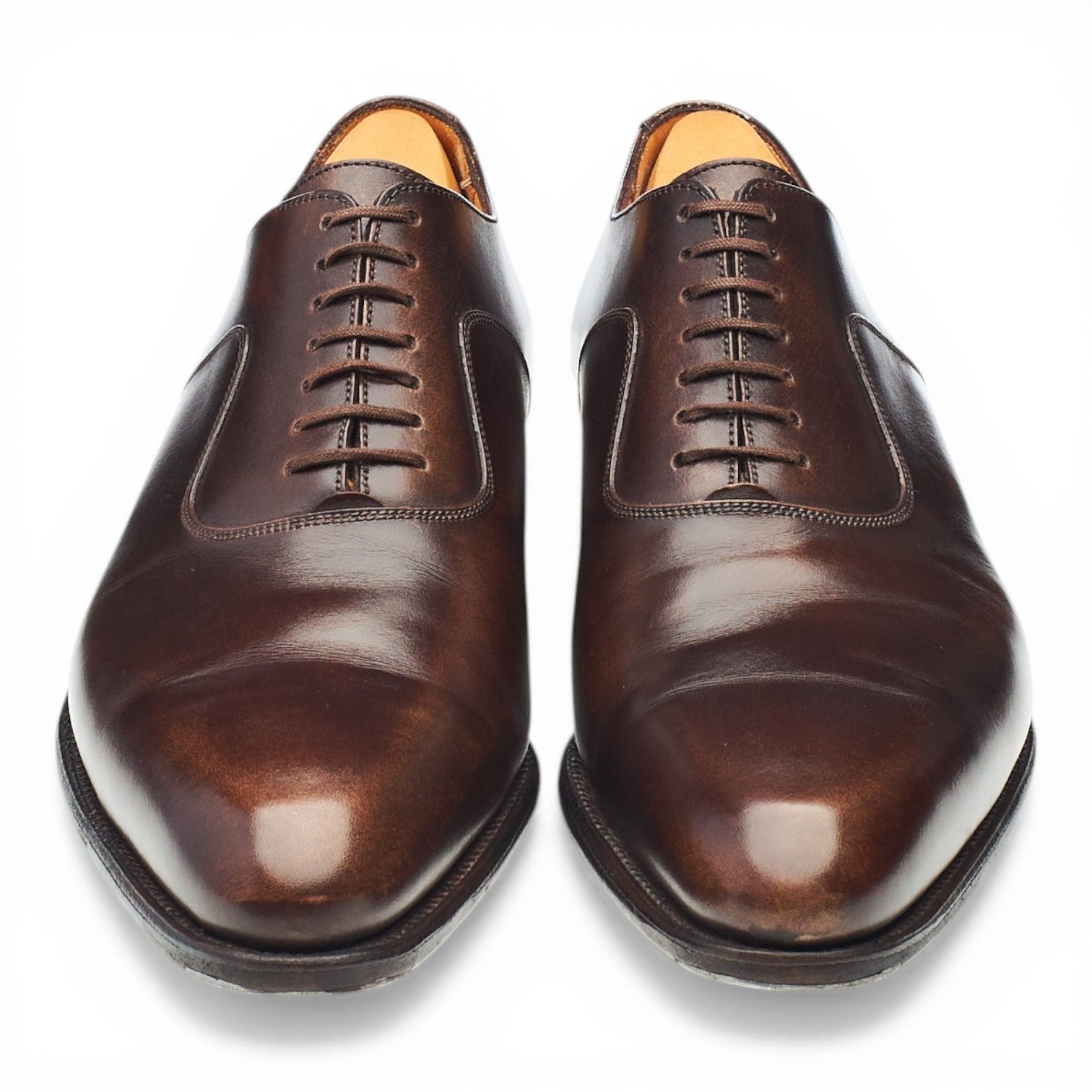 J.M. Weston 7 Oeillets richelieu cuir marron UK 7