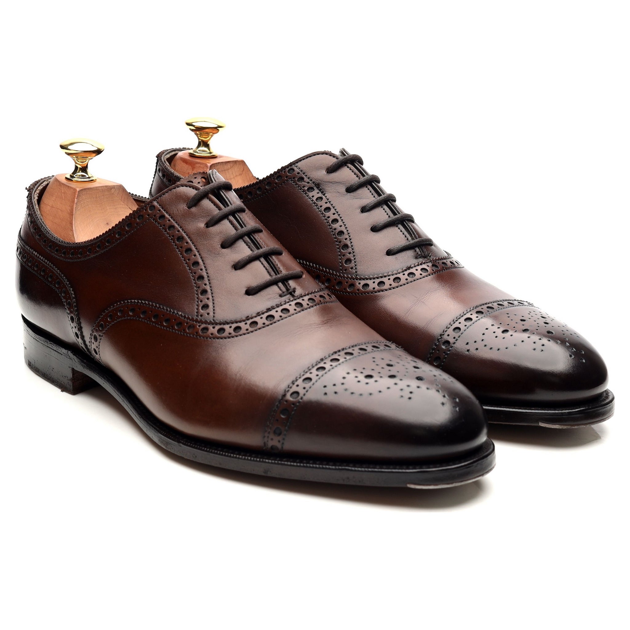 Edward Green Cadogan oxford cuir marron UK 9